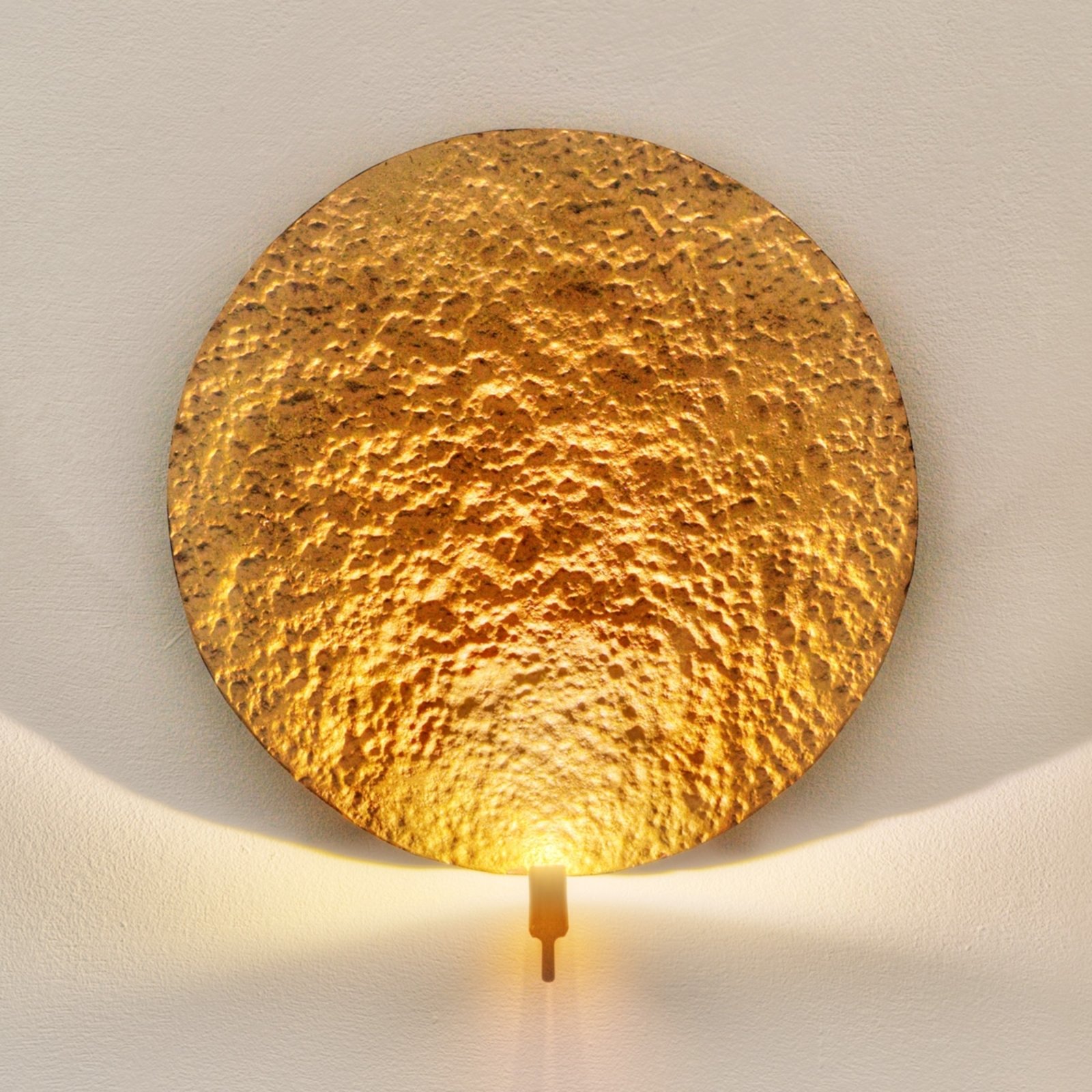 Goudglanzende design-wandlamp Traversa