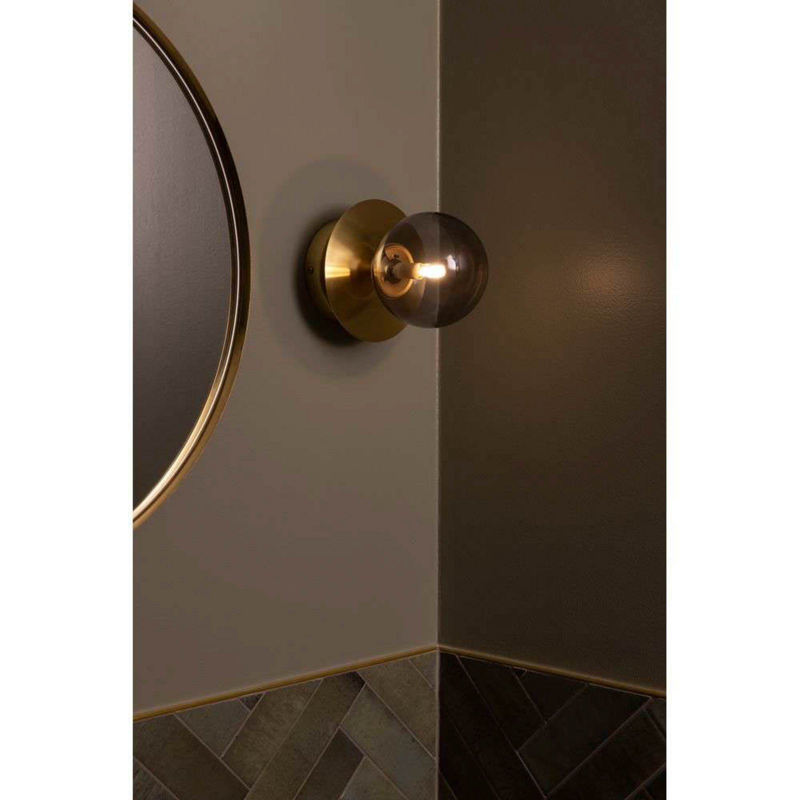 Art Deco Wand-/Plafondlamp IP44 Smoke - Globen Lighting