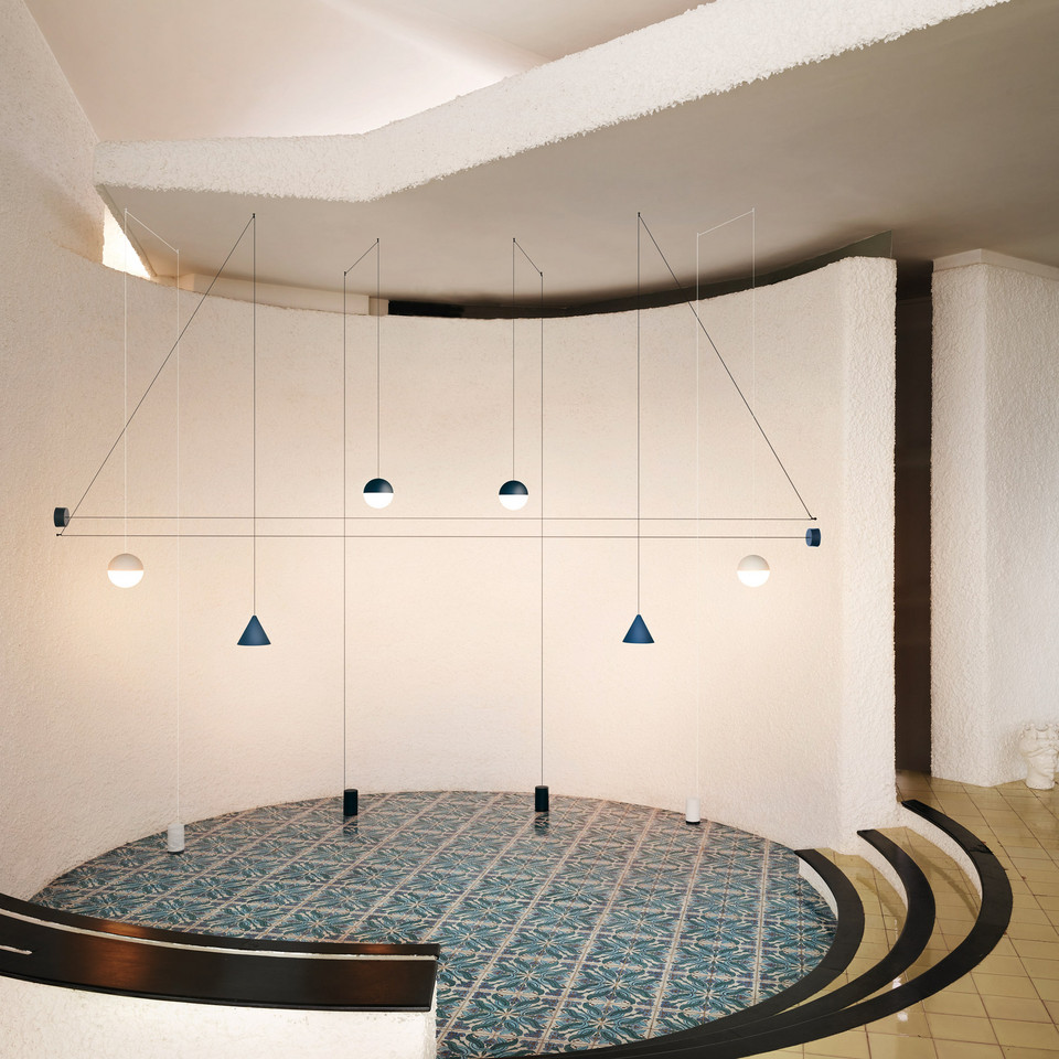 Flos String Light Sphere 12 m vit Soft Touch Dimbar, vit från Flos