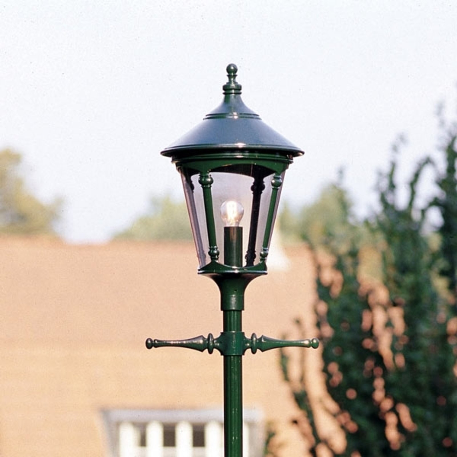 Virgo lamp post, 1-bulb, dark green