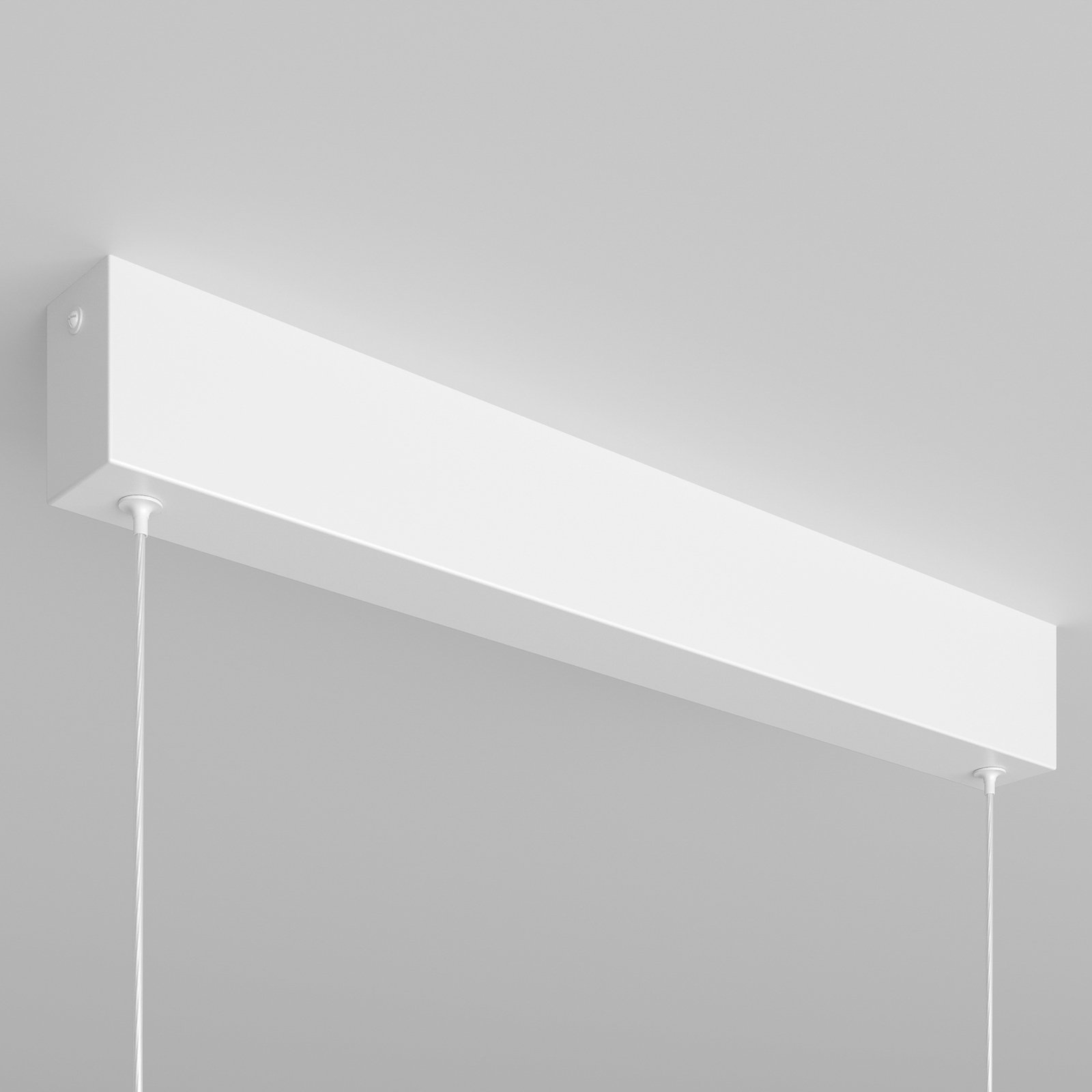 Maytoni lámpara colgante LED Step, blanca, 118,5 cm, 3.000 K, aluminio