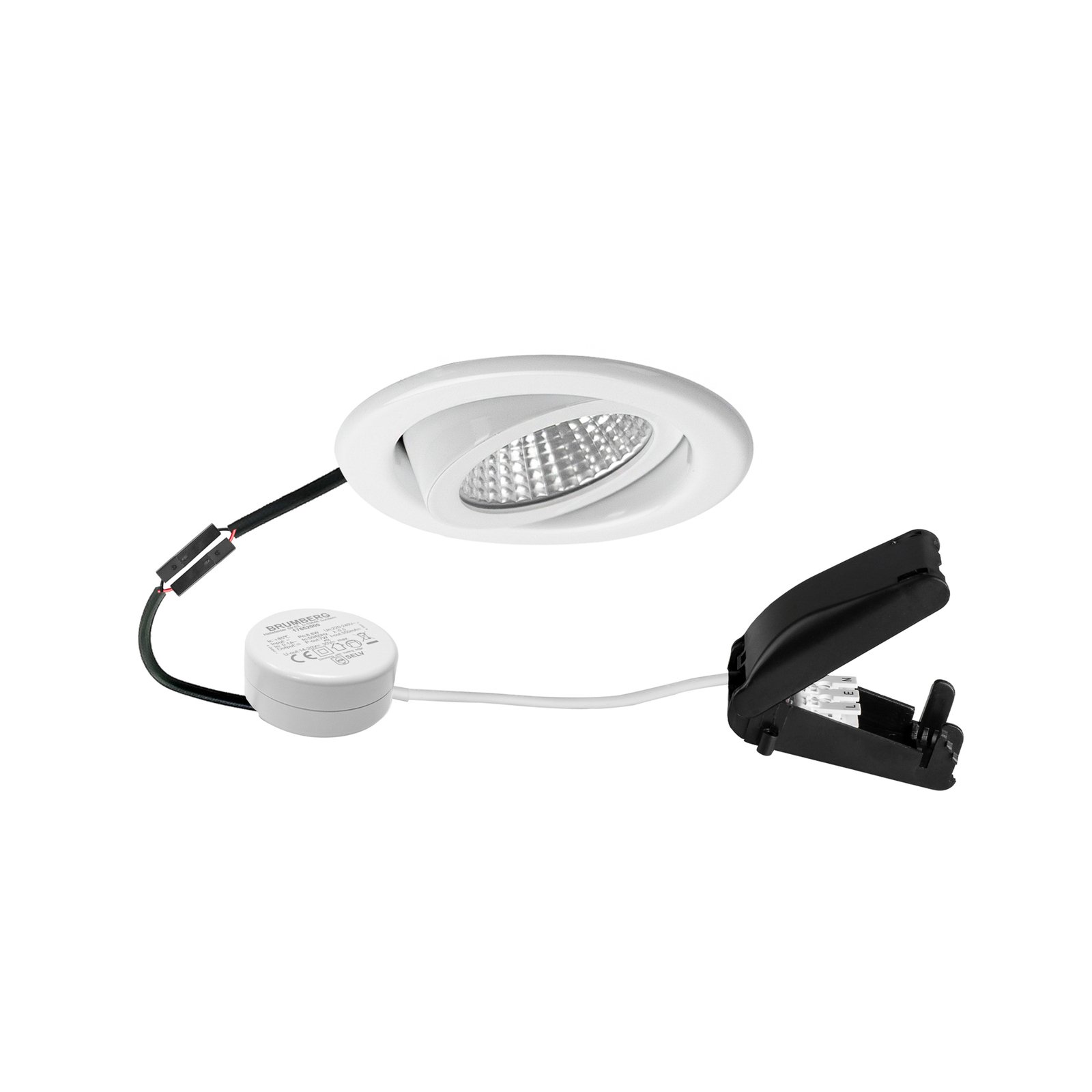 BRUMBERG Spot BB09 RC, driver round, connection box, white