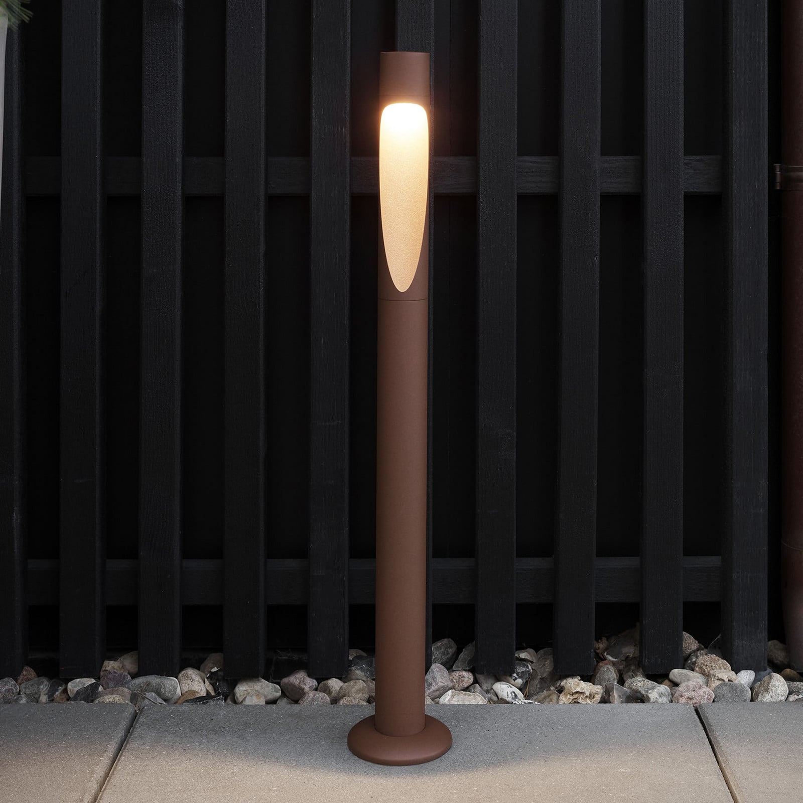 Louis Poulsen bornă luminoasă Flindt 930 corten 70 cm bază 24 V - design - Aluminiu