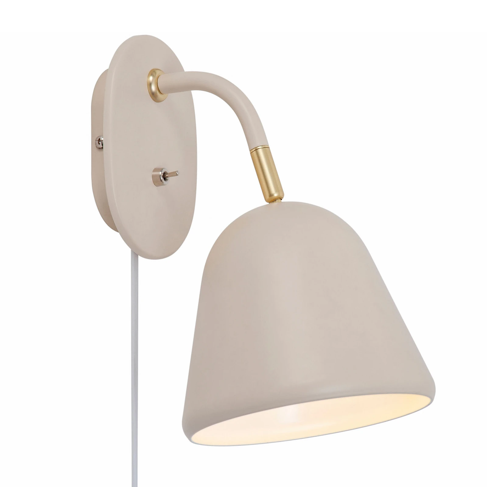 Vegglampe Fleur med vakre messingdetaljer