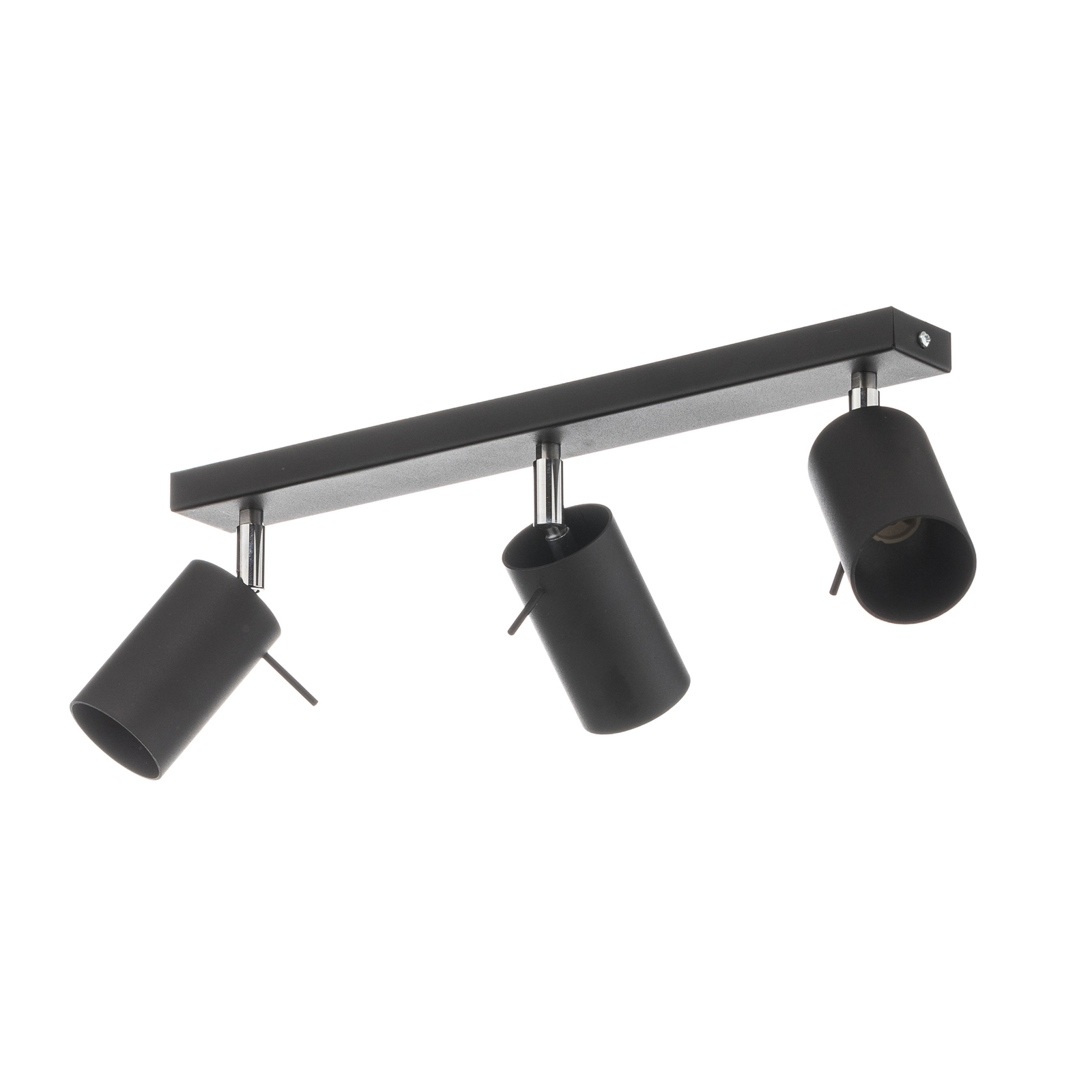 Round ceiling spotlight, black, 3bulb linear Lights.ie