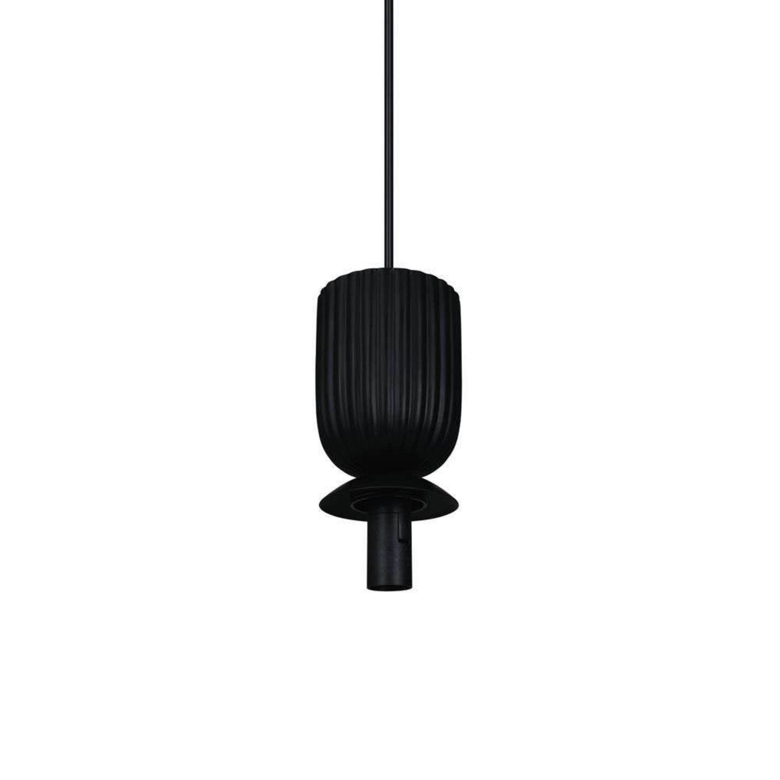 Hängeleuchte Sadie, schwarz, Ø 15 cm, Glas/Keramik