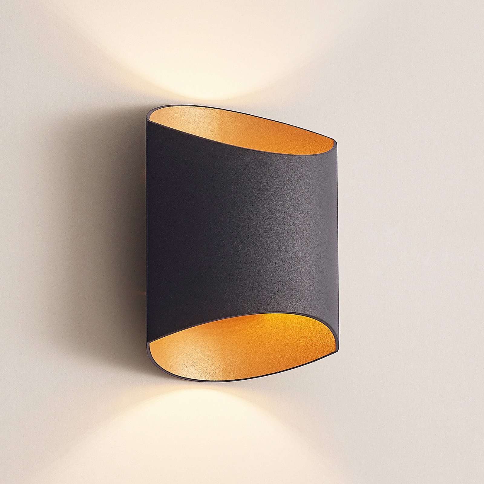 Vilja Vegglampe Black/Gold - Arcchio