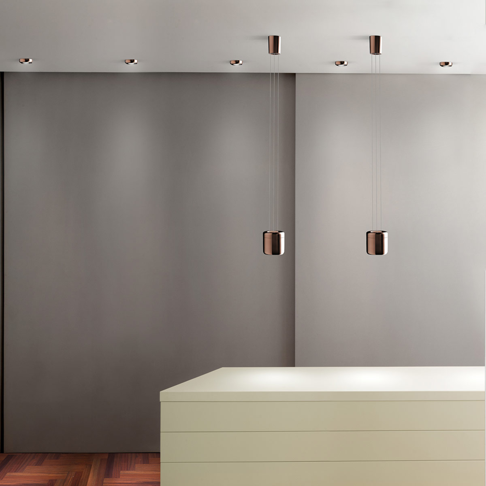 Cavity LED Suspension S Bronze - Serien Lighting