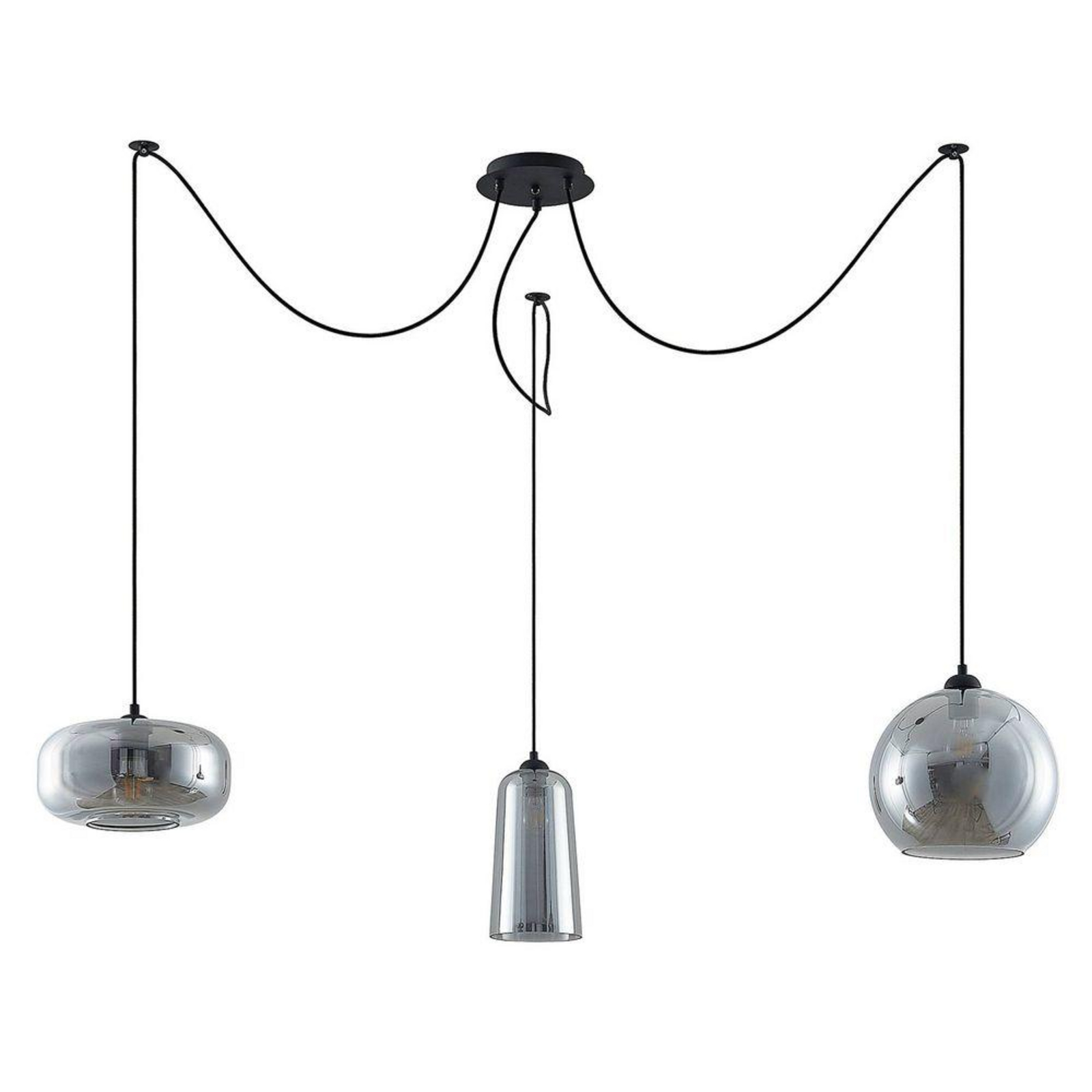 Zyli 3 Hanglamp Smoke - Lucande