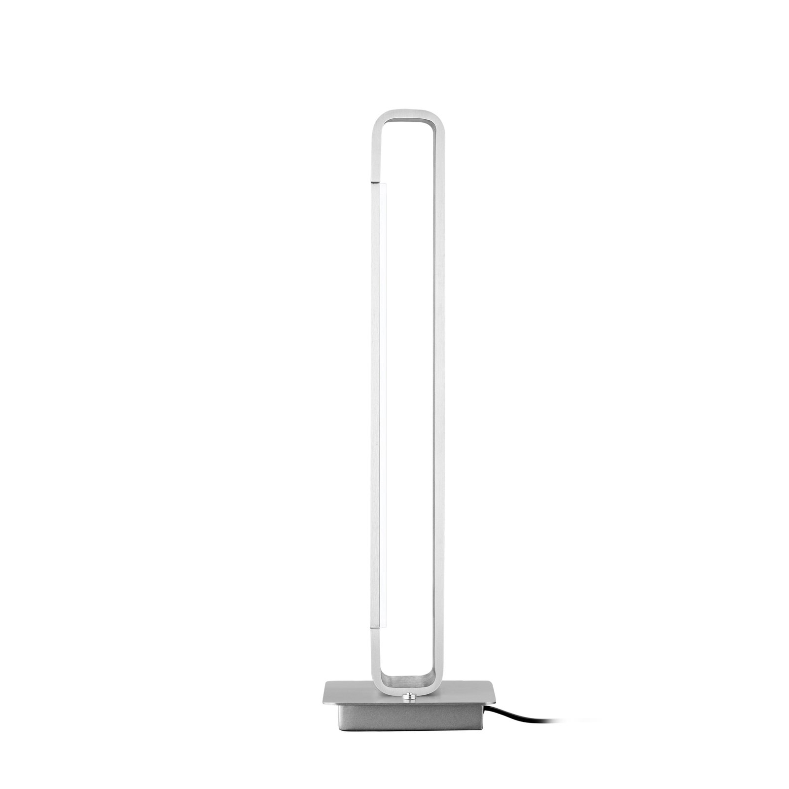 Box LED table lamp, rotatable, anodised aluminium