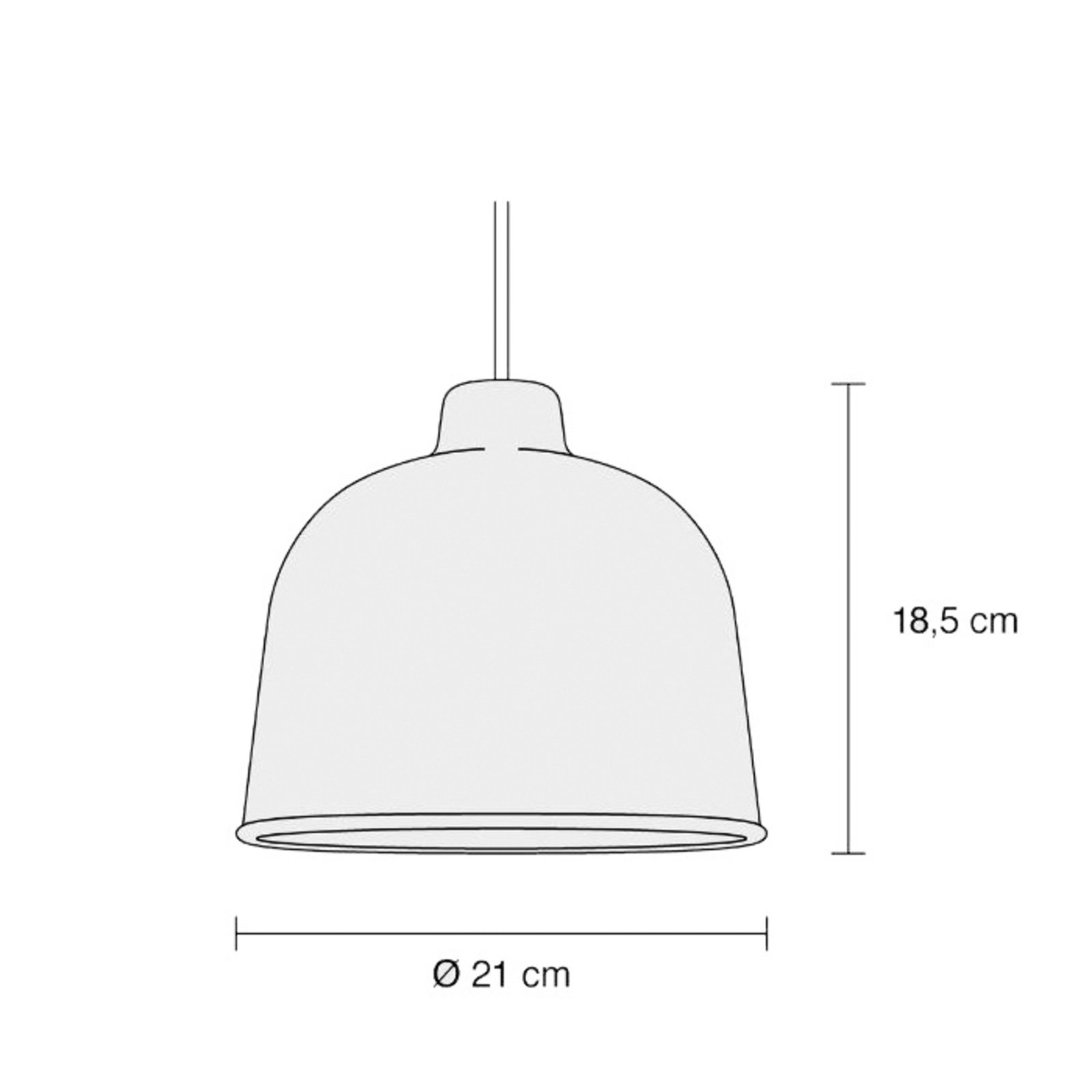 Grain Taklampa Grey - Muuto