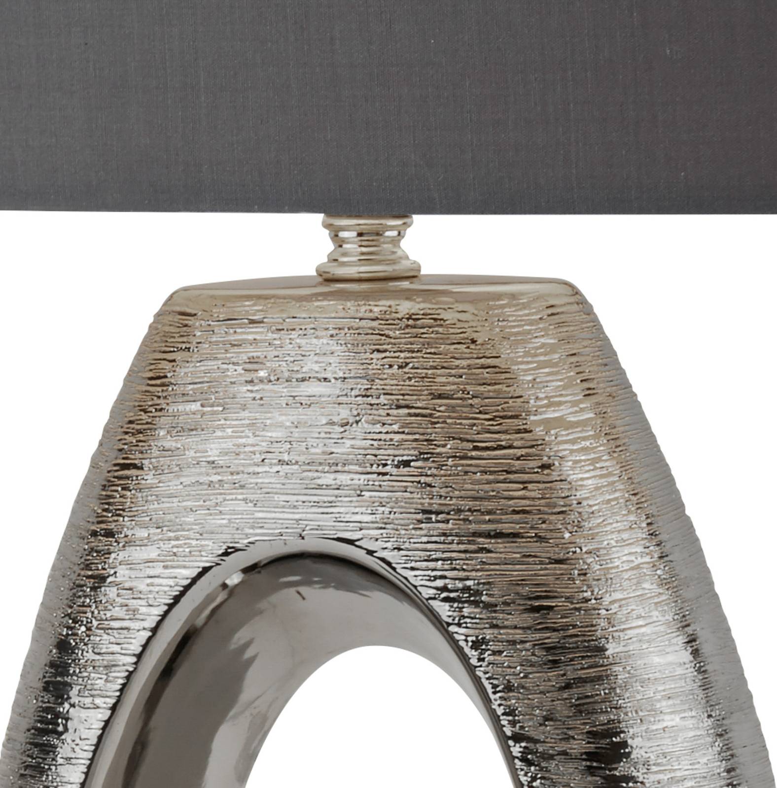 Kézműves asztali lámpa textil ernyővel