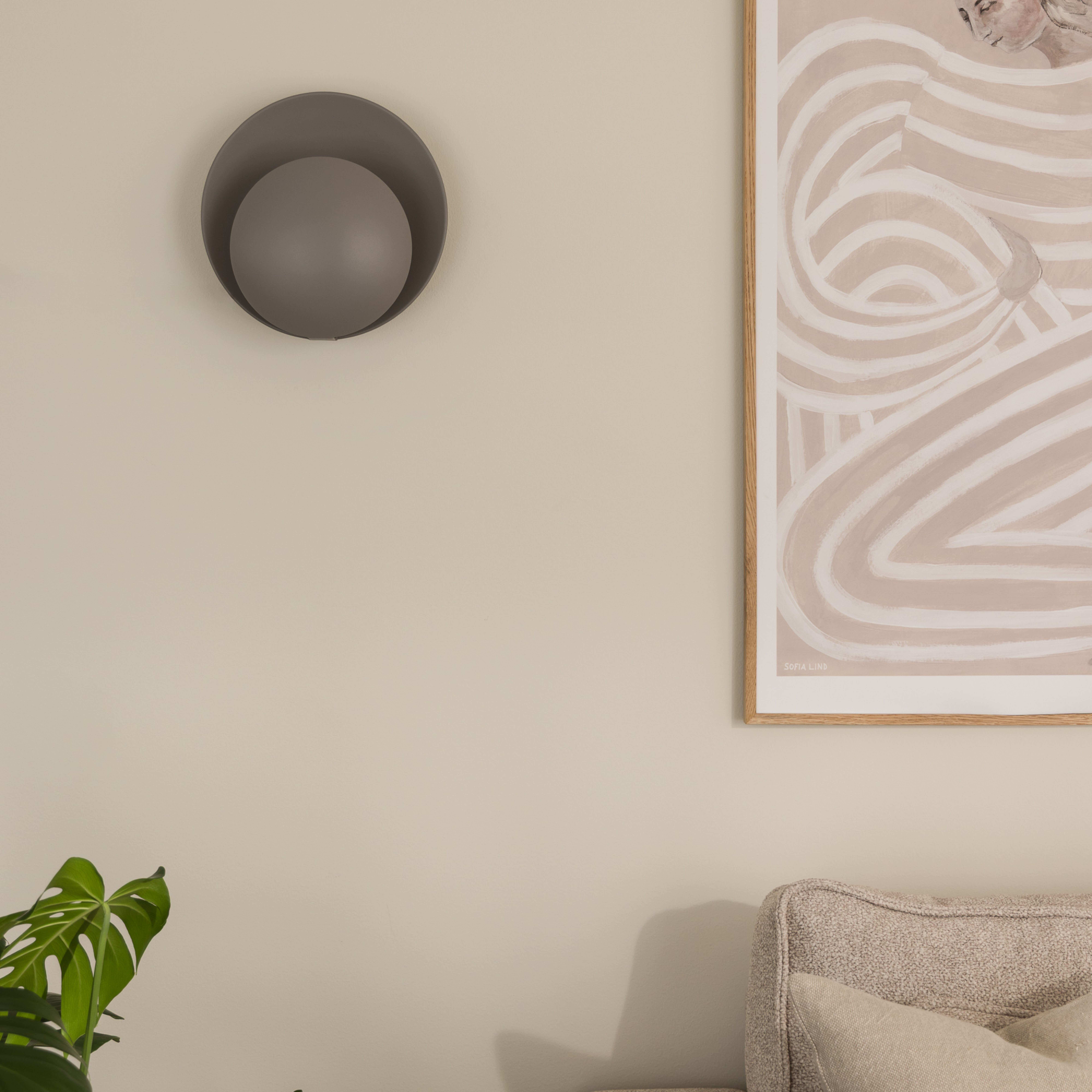 Aplique de pared Orbit gris metal 6 30 cm - Globen Lighting