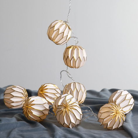 LED-ljusslinga Origam, guld