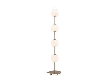 Audrey Floor Lamp Plated Brass/White Opal - UMAGE