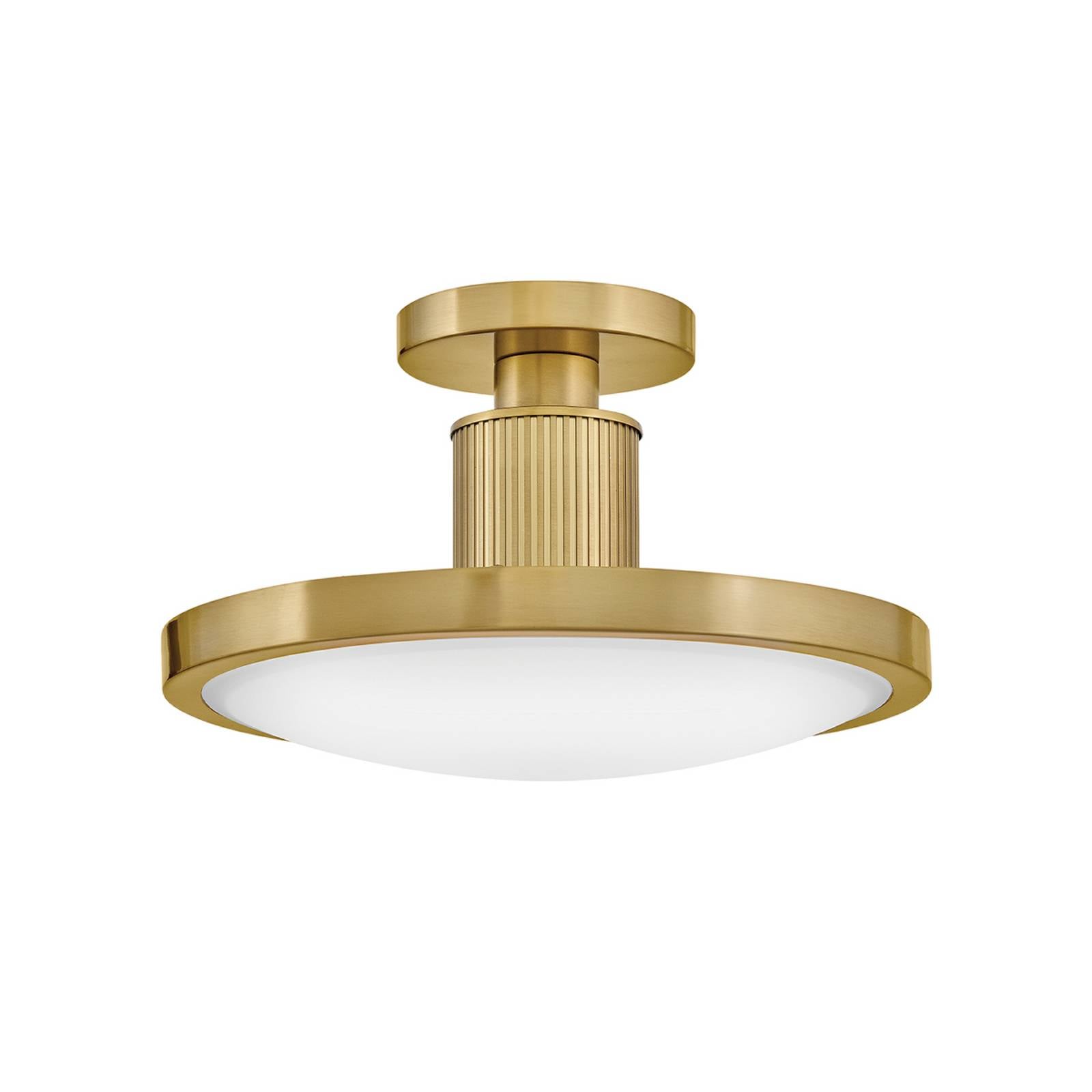 LED-Deckenleuchte Kieran, messing, Ø 36 cm, Metall/Glas CCT