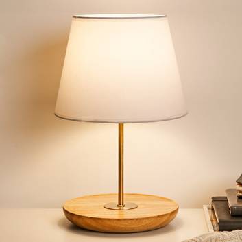 Pauleen Woody Heart lampa stołowa drewniany cokół