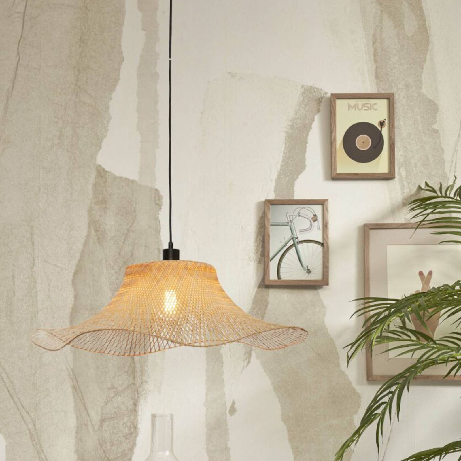 GOOD & MOJO Ibiza hängande lampa Ø 65 cm naturlig