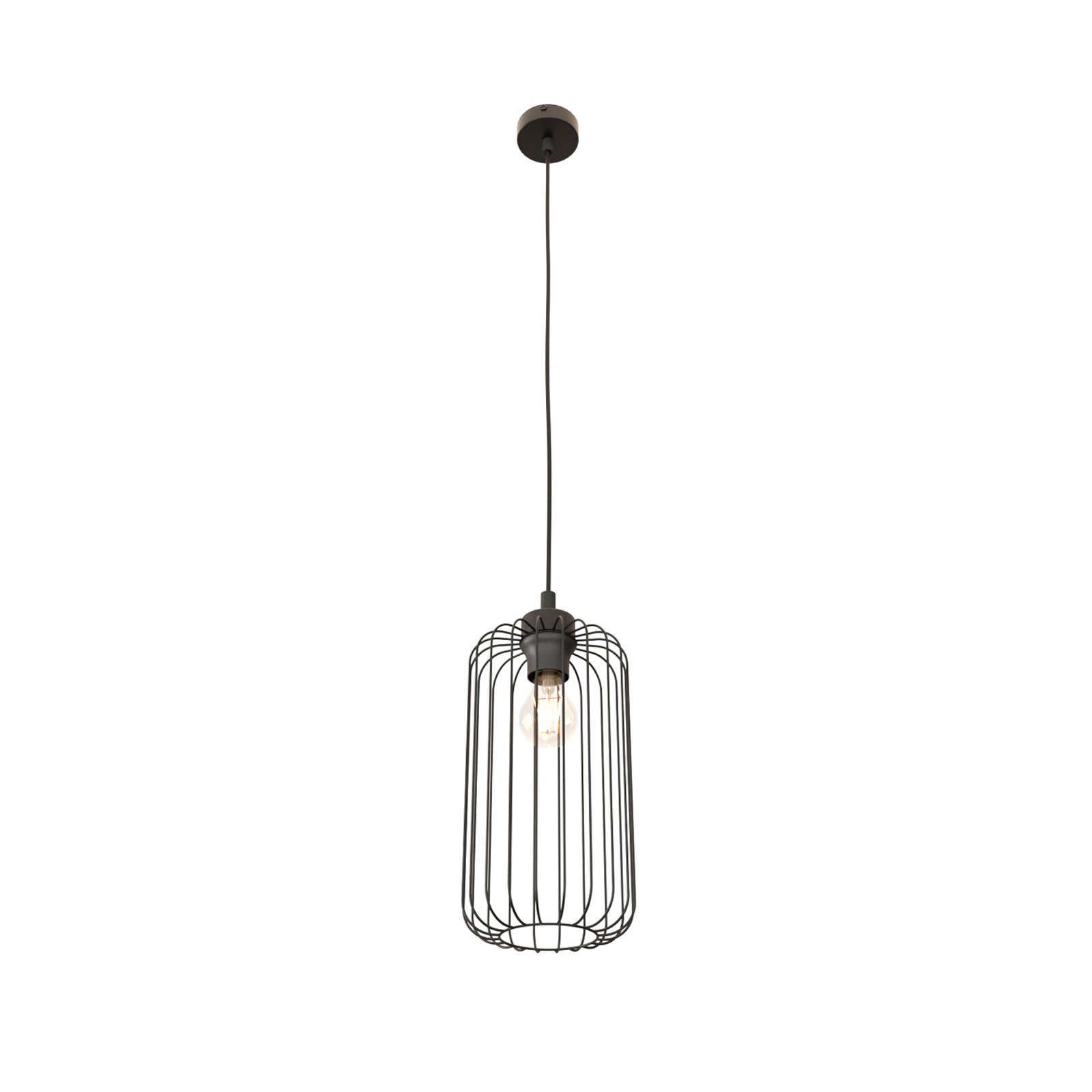 Vander pendant light, Ø 16 cm, black, metal, E27