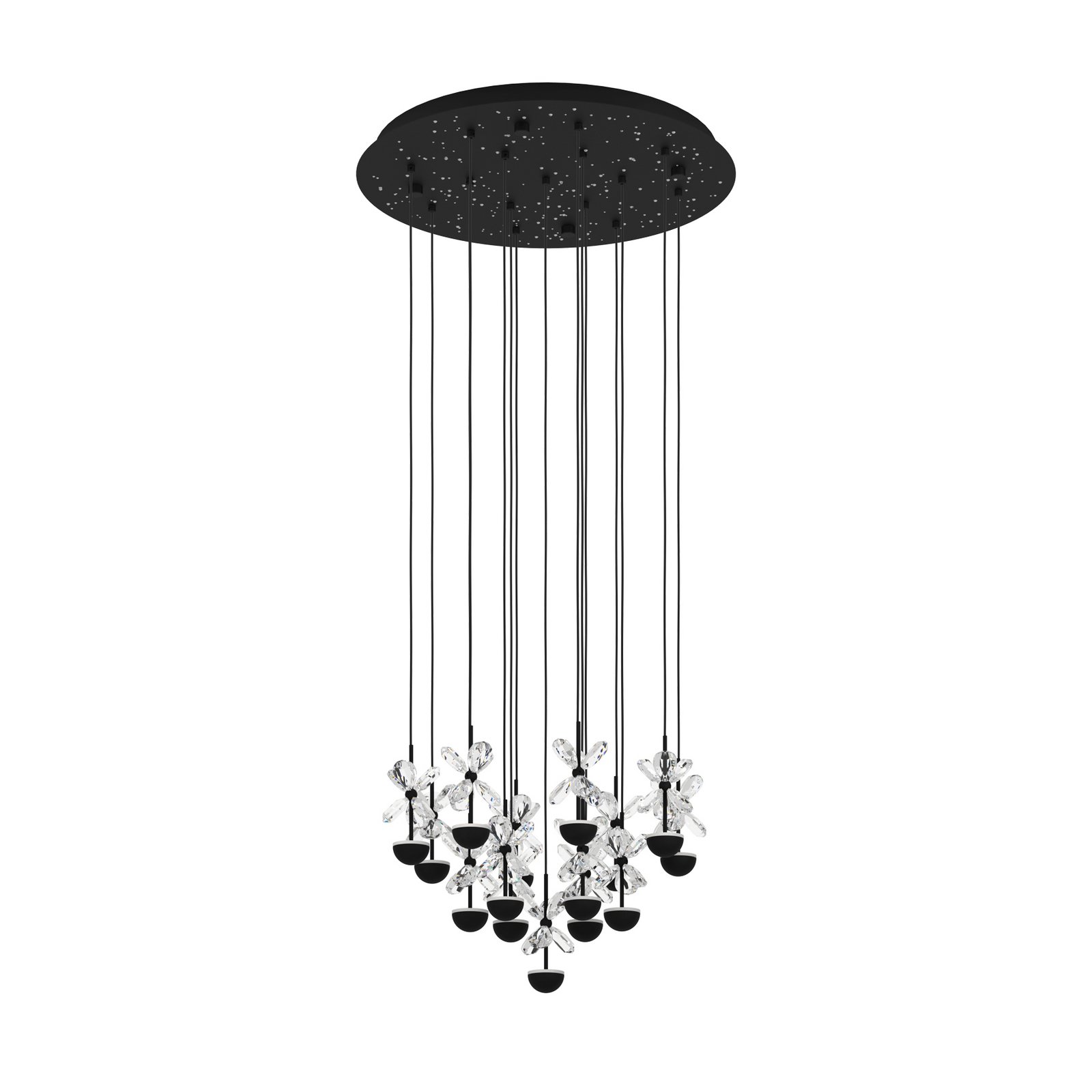 EGLO Stars Of Light LED hanging light Pianopoli black Ø 50 cm
