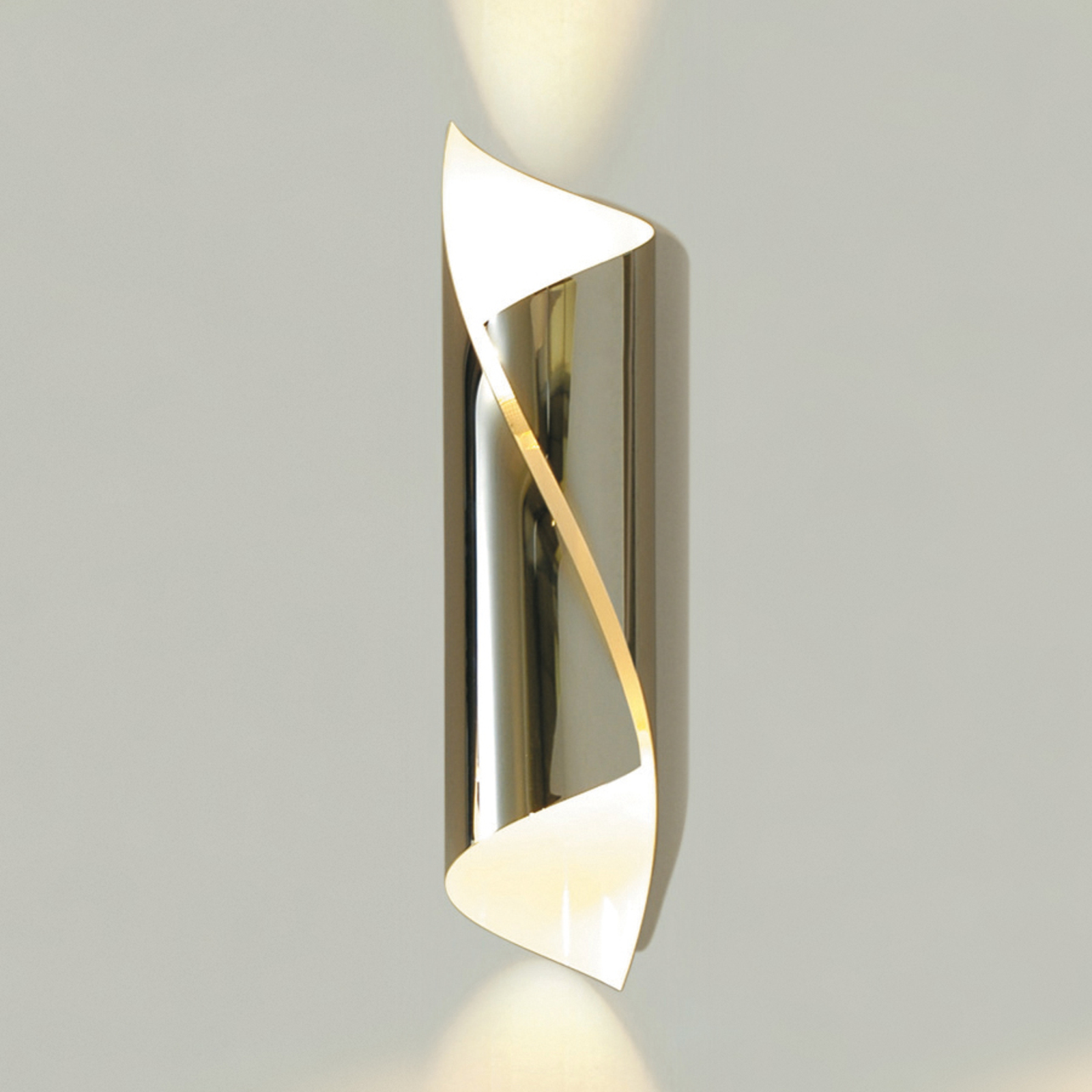 Knikerboker Hué wall light 37 cm chrome white, for Living / Dining Room, steel, G9, 40 W, energy efficiency: D, H: 37 cm