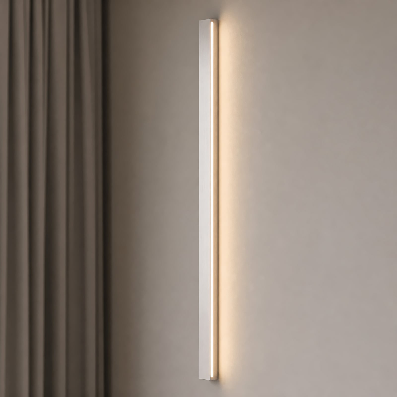 Lucande LED-Wandleuchte Kinsley, 90 cm, nickel, dimmbar, CCT