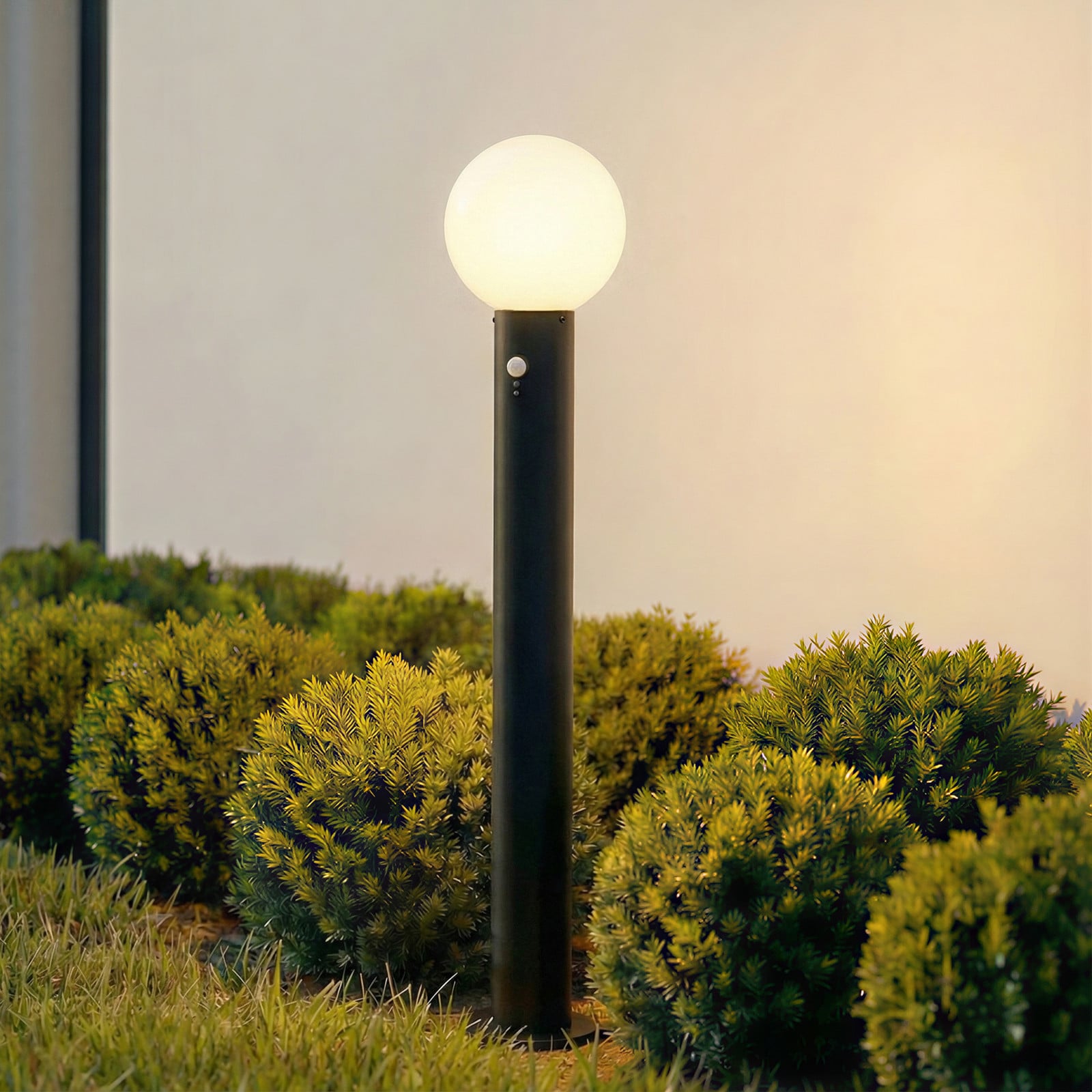 Dangan v&auml;glampa, 90 cm, sensor, glas, vit Lindby - Terrass - Modern - Med en ljusk&auml;lla