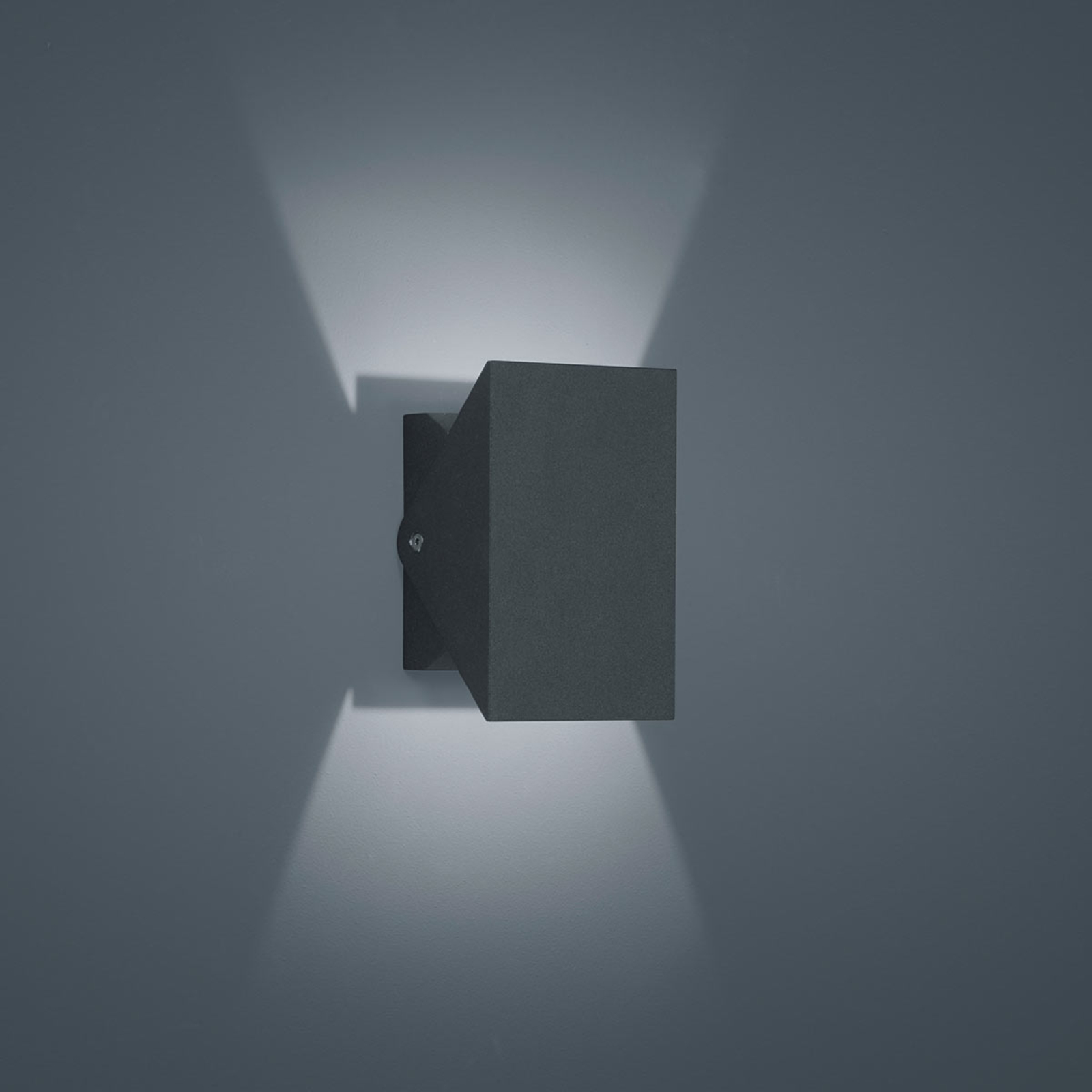 Helestra Free LED-Außenwandlampe graphit m. Blende