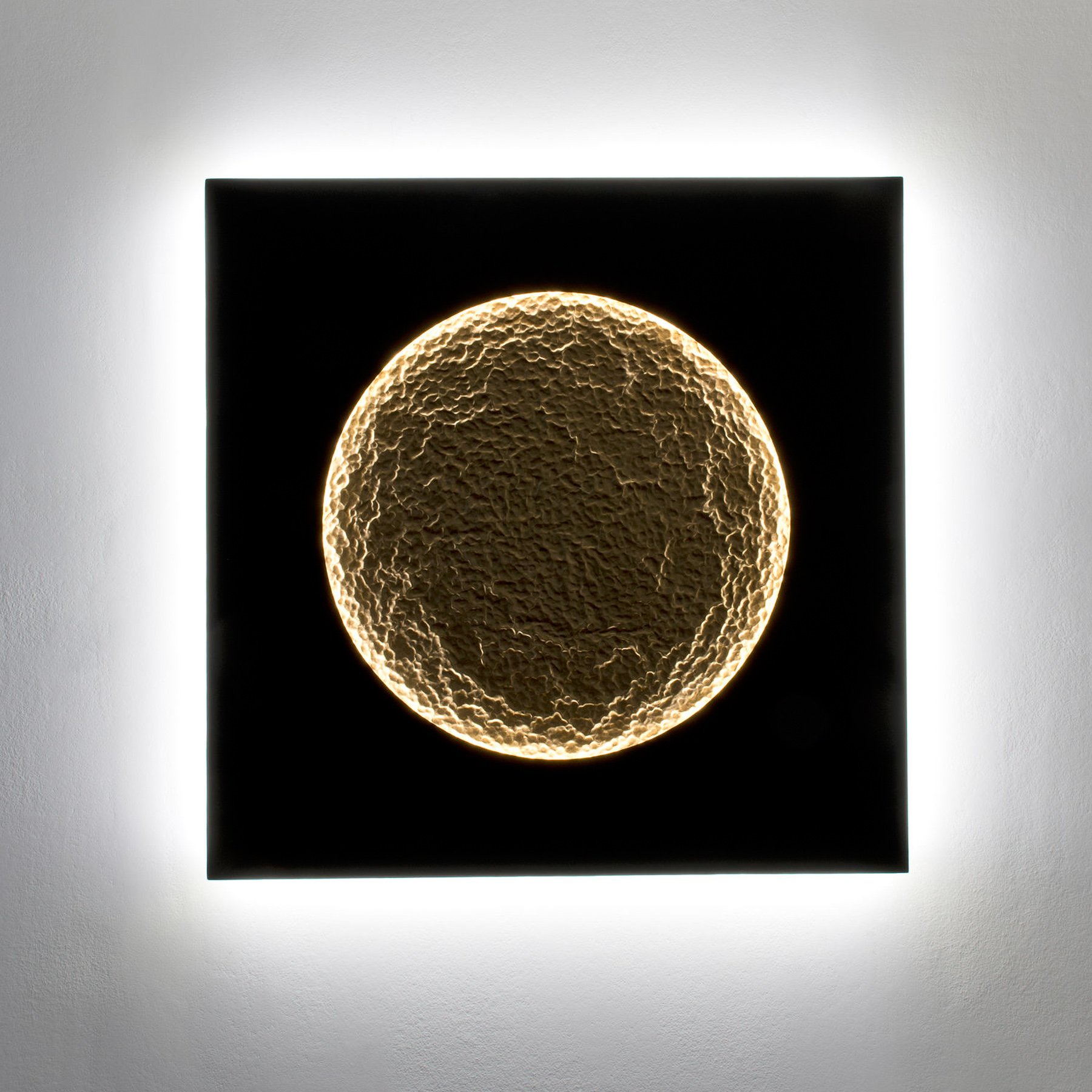 Plenilunio LED fali lámpa, barna/arany színű, szélesség 100 cm