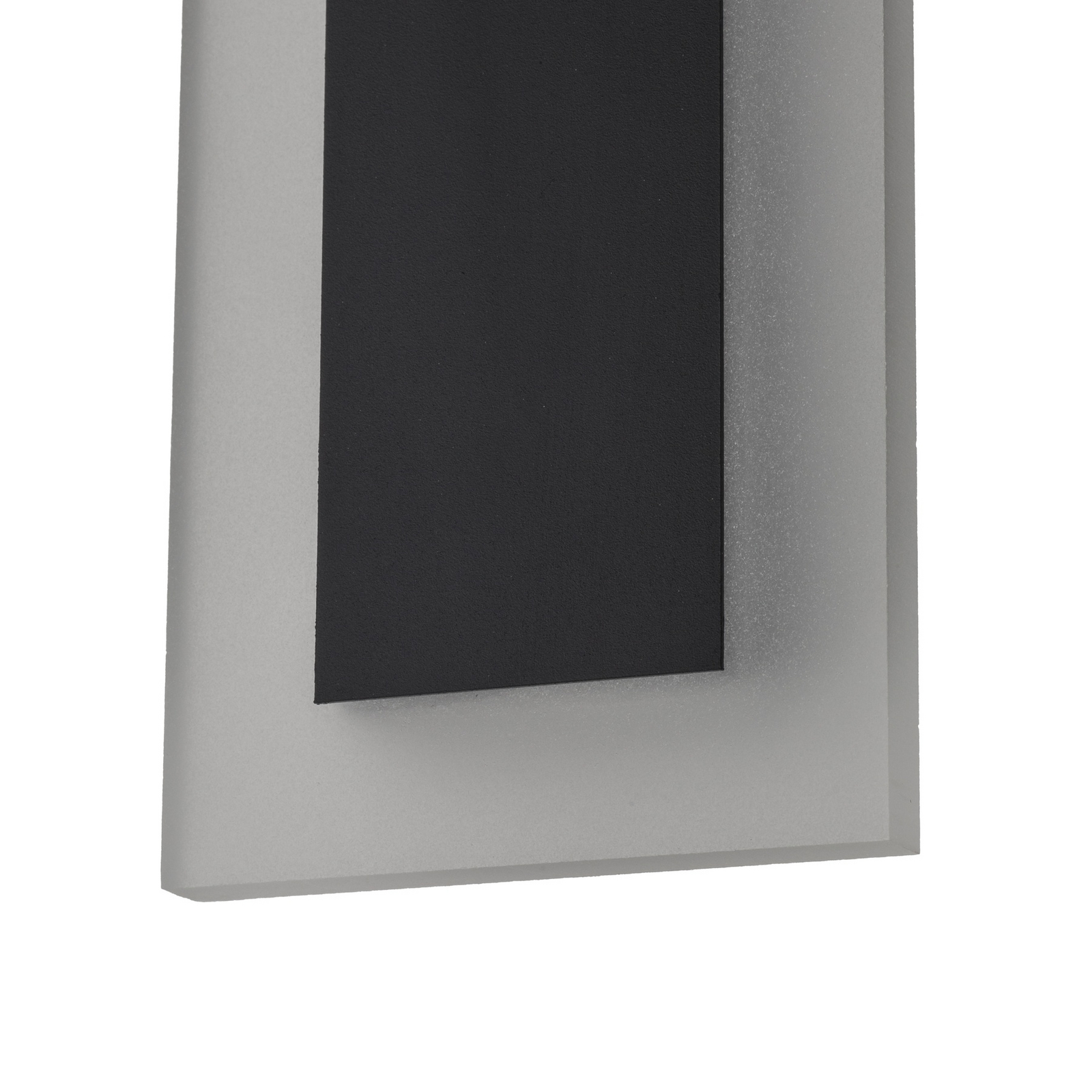 LED-Außenwandleuchte Wow, schwarz/weiß, Metall, IP54, CCT