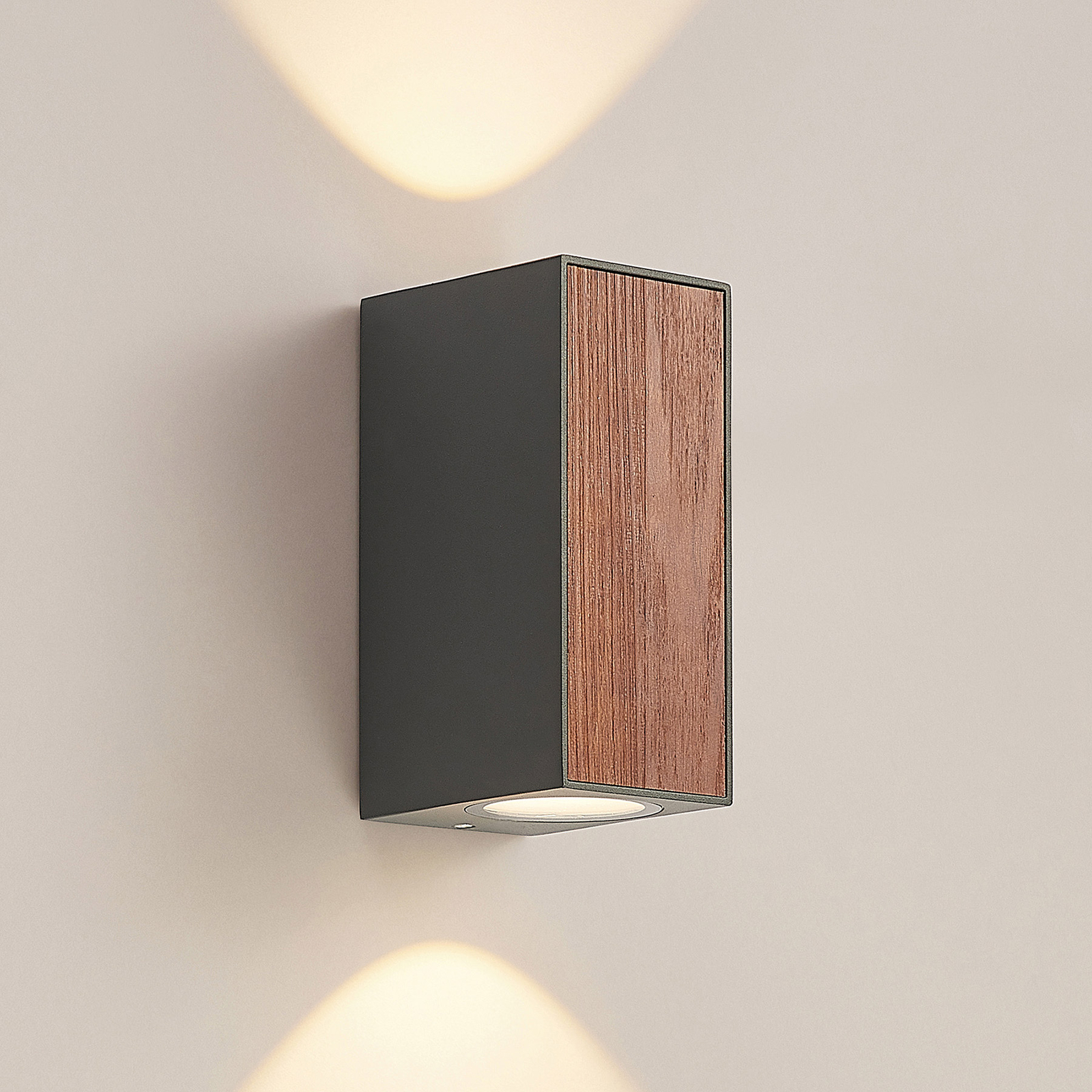 Lucande Cimala applique LED, cuboide, 14,4 cm