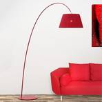 Marion arched floor lamp in red