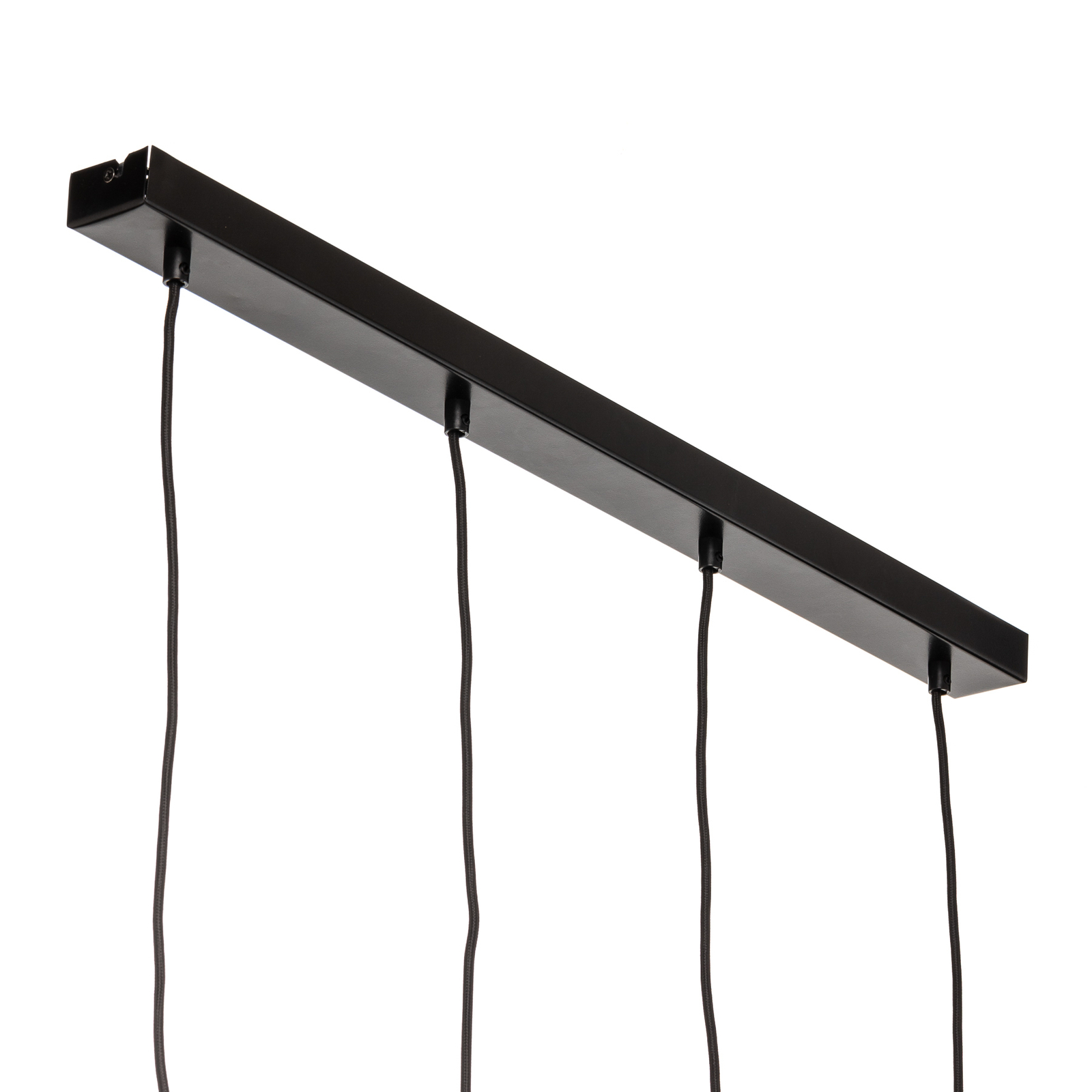 Suspension Vitrio, 4 lampes, allongée, noir/blanc