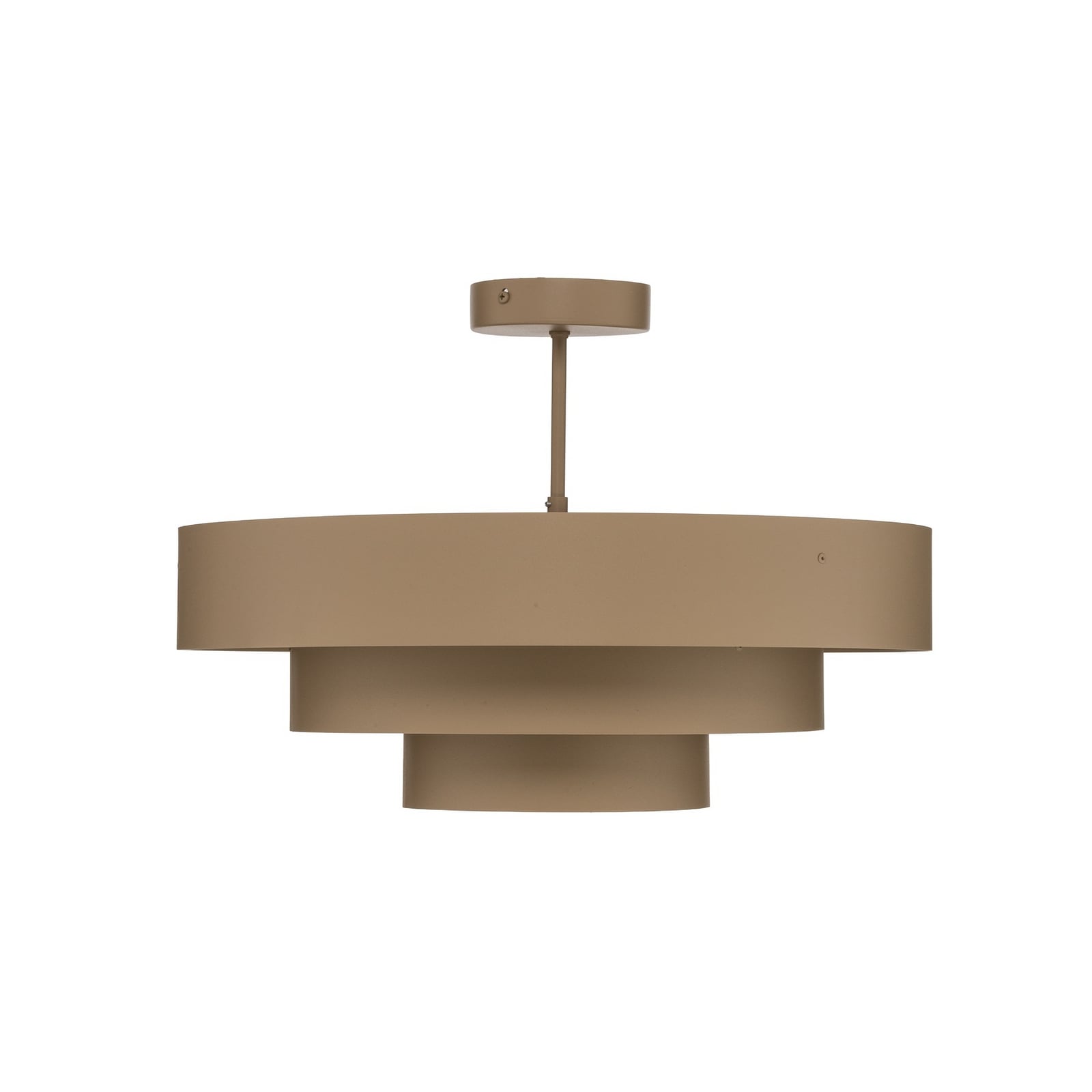 Plafoniera Trio, grigio-beige, metallo