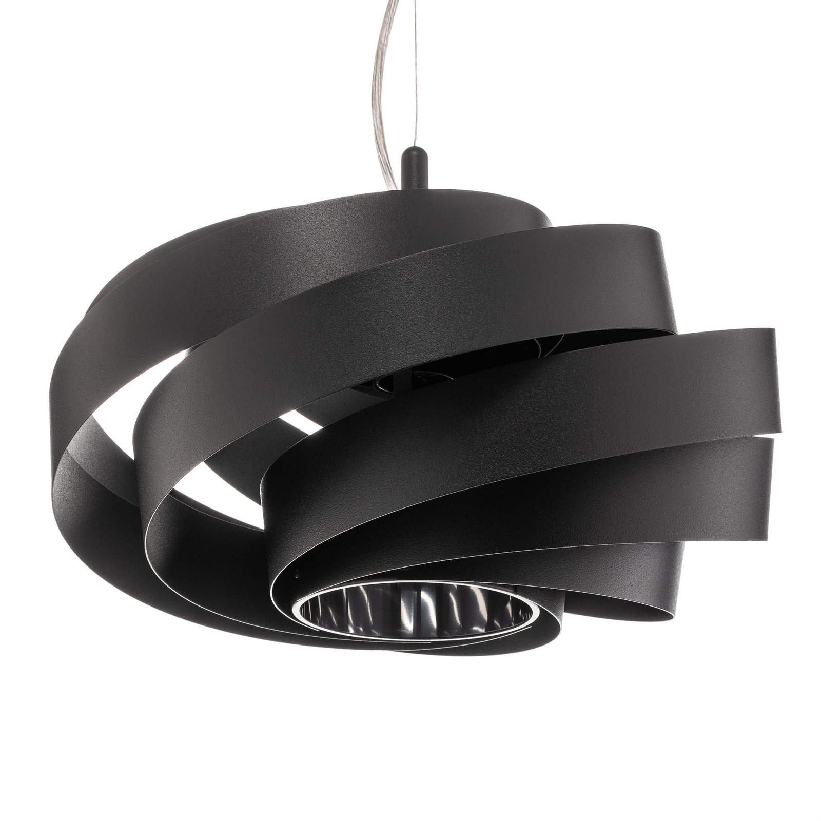 Závesná lampa Vento, čierna, Ø 40 cm