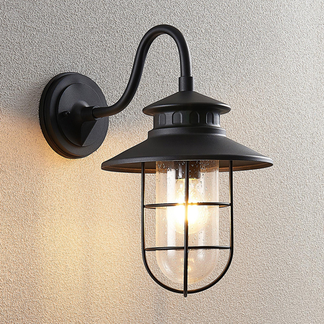 Lindby Kyan utendørs vegglampe, høyde 40 cm
