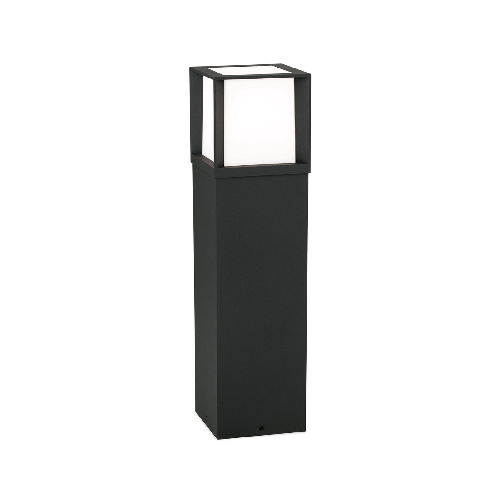 Borne lumineuse Henry, noir, hauteur 60 cm, alu/inox