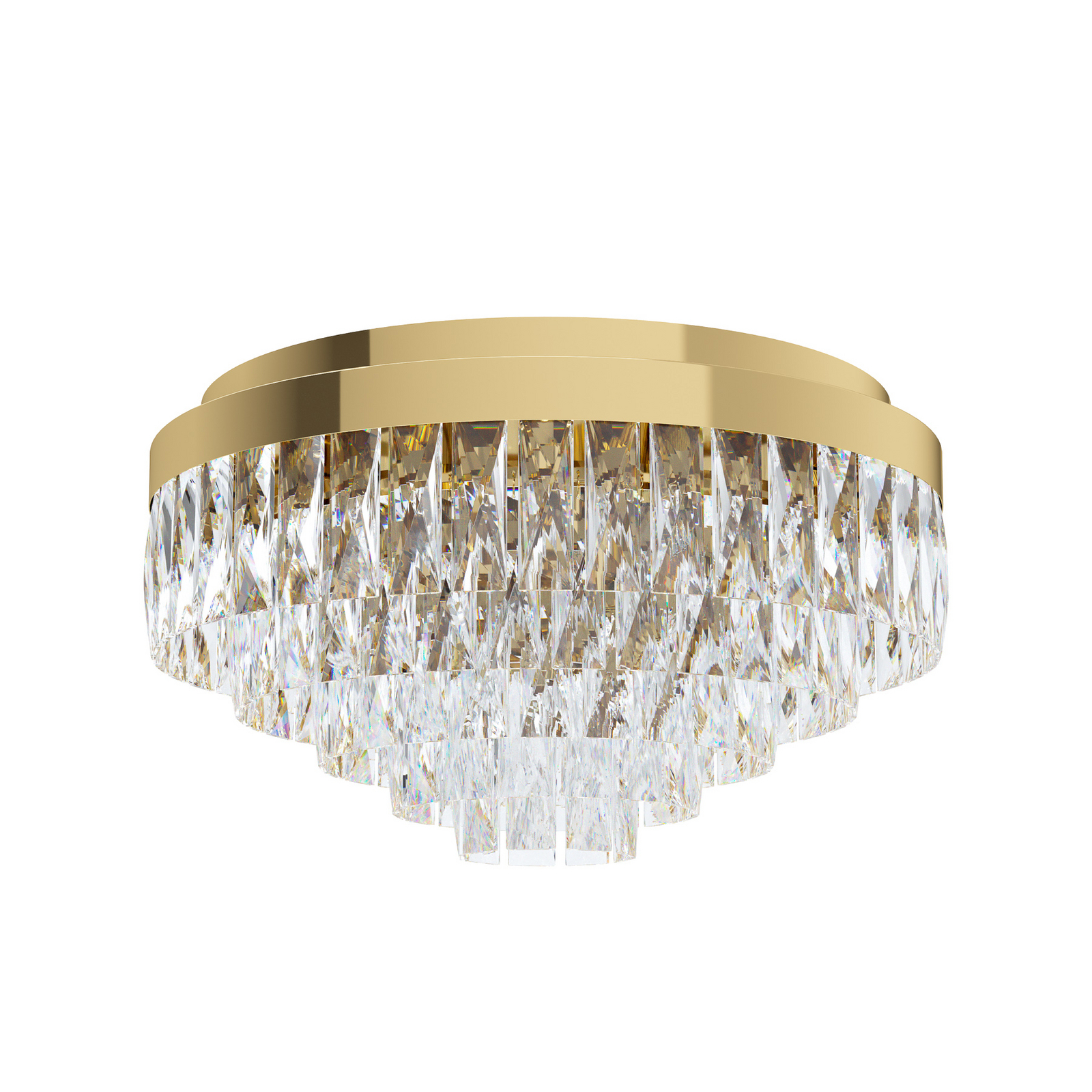 Stropna svjetiljka Stars of Light Valparaiso, zlatna, Ø 48 cm, metal