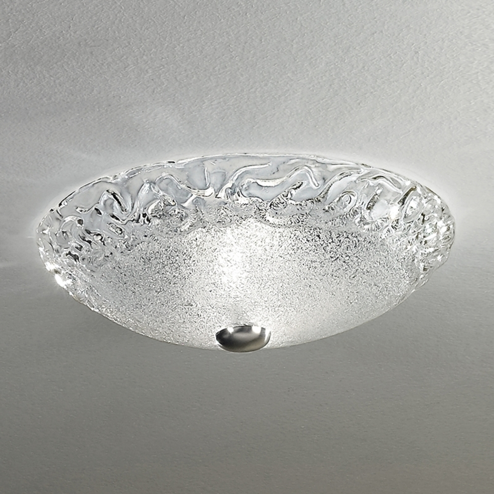Orion Finnja Ceiling Light with Beautiful Icy Look 30 cm, for Living / Dining Room, Lacquered iron, glass, E27, 40 W, energy efficiency: A++