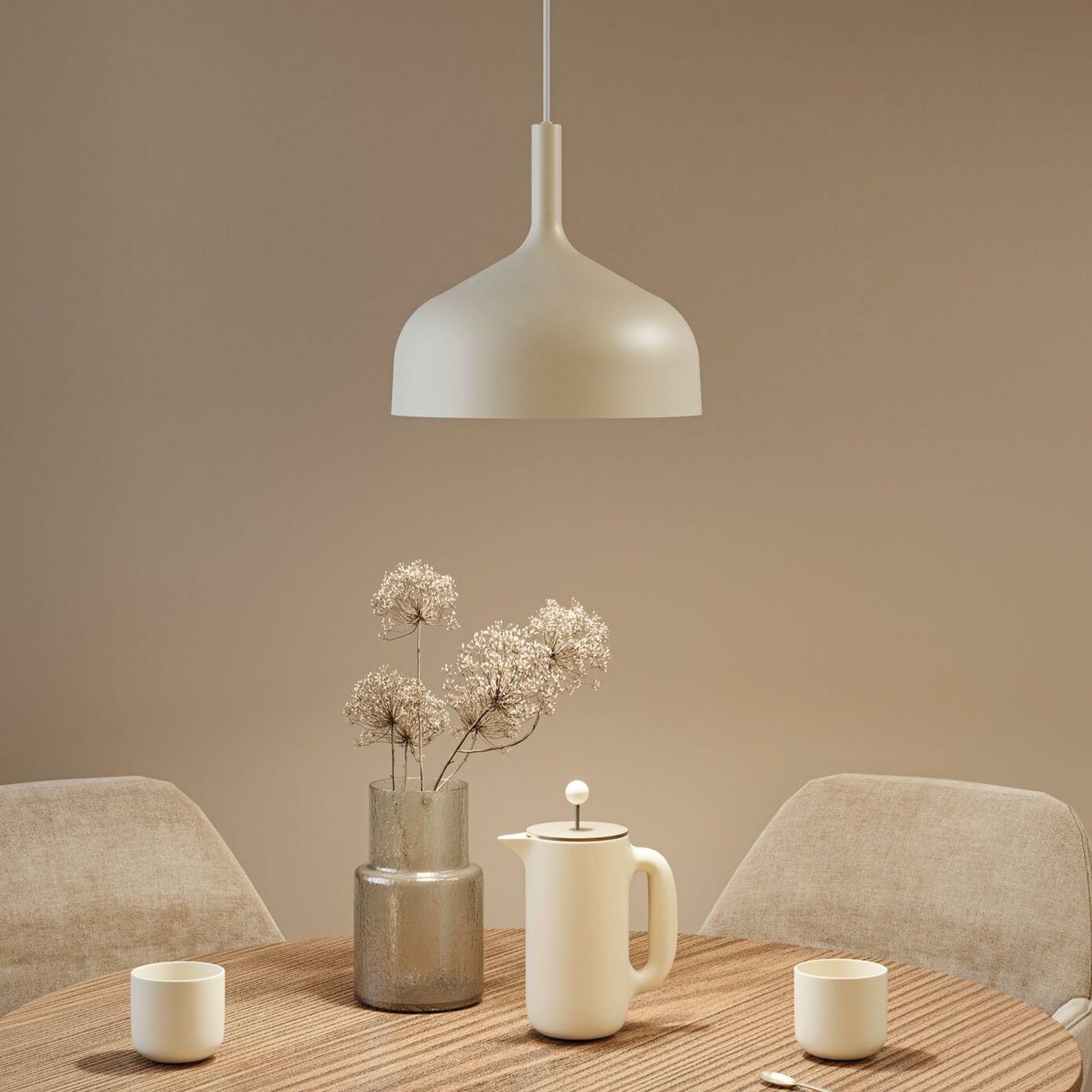Paulmann piekaramā lampa „Embla II“, krēmkrāsā, Ø 30 cm, metāls Paulmann piekaramā lampa „Embla II“, krēmkrāsā, Ø 30 cm, metāls