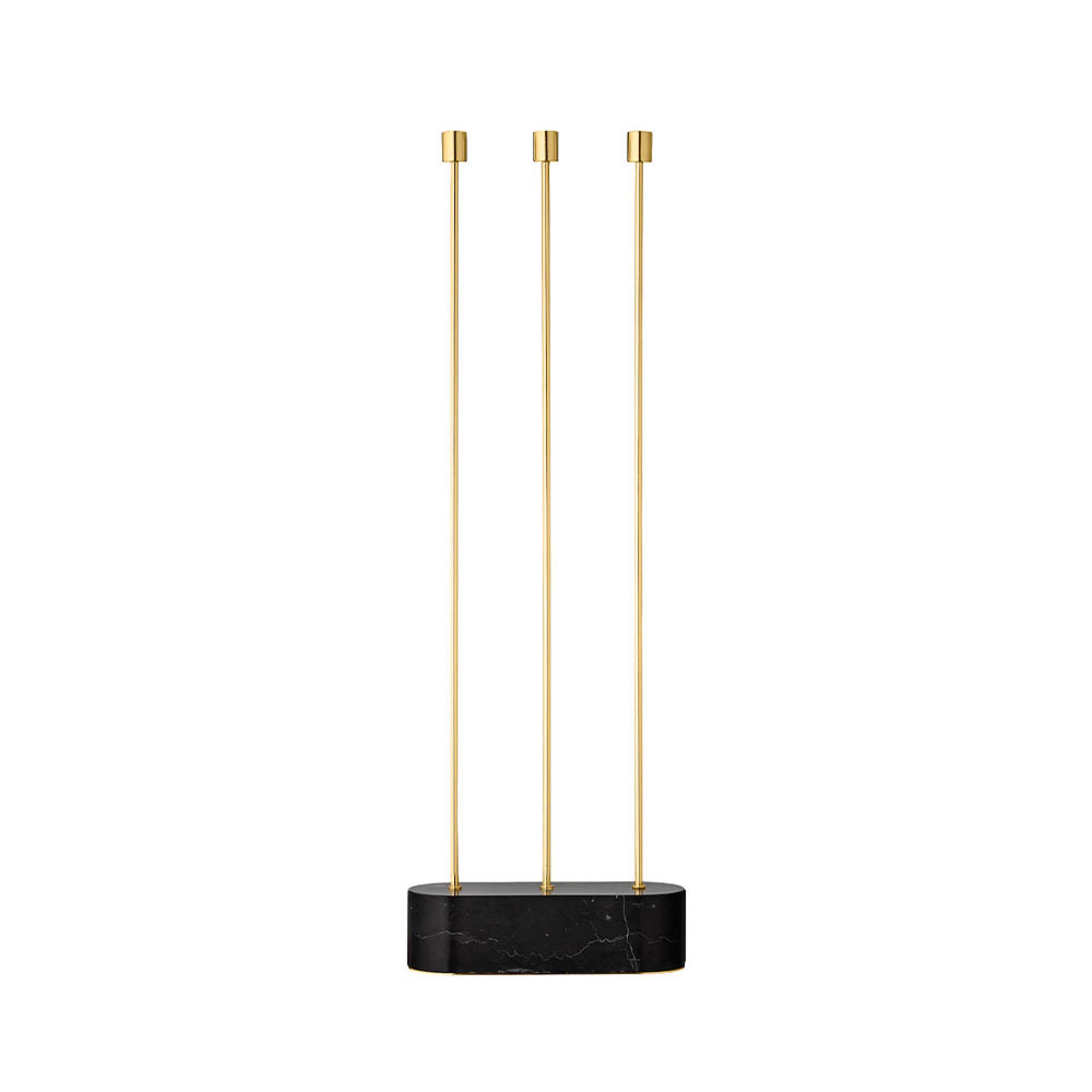 Bougeoir Grasil Floor L27xW9xH82 Noir/Or - AYTM