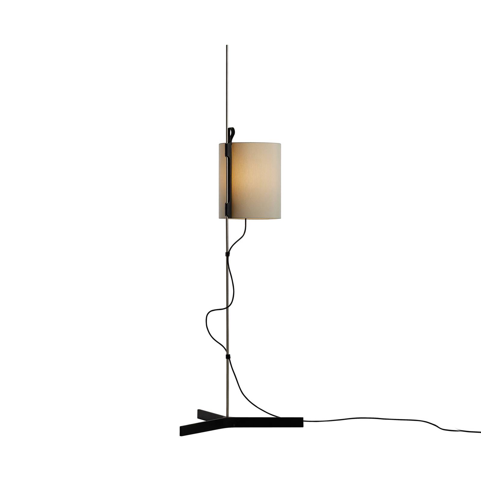 Lampa stojąca Magnetic, Ø 25 cm, khaki, czarny dąb