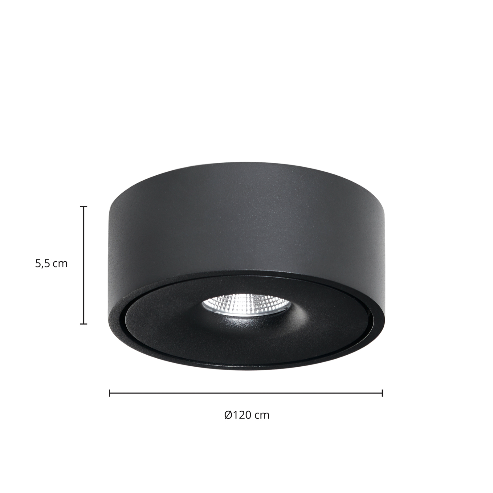 Arcchio Rotari LED-Deckenlampe, up & down, schwarz