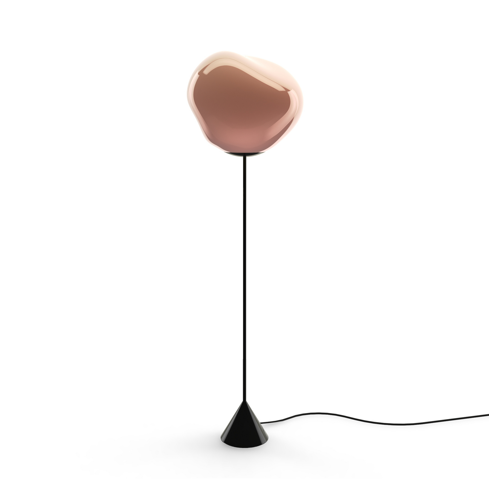 Lámpara de pie LED Melt Cone Slim de Tom Dixon, color cobre, euro
