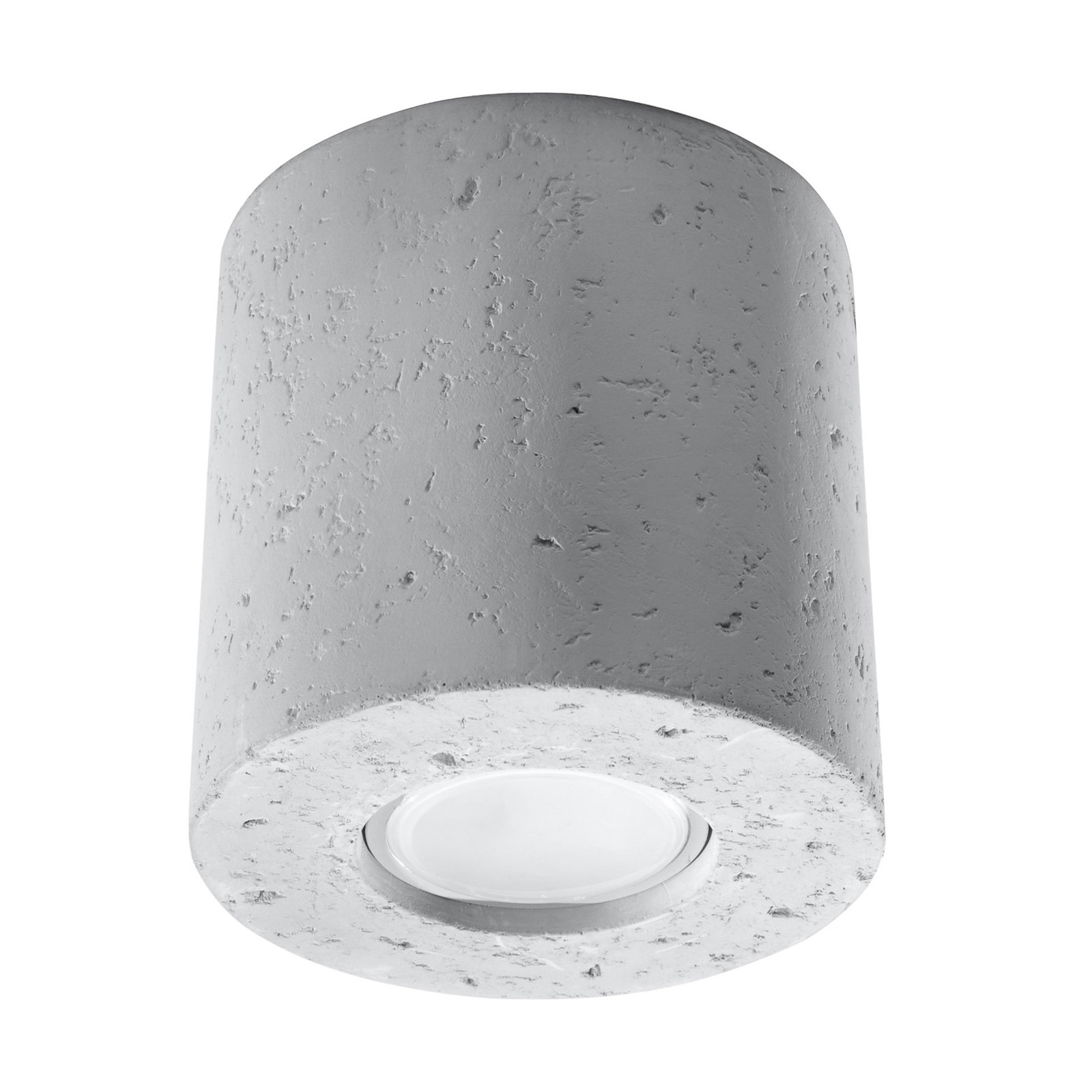 Ara ceiling light as a concrete cylinder