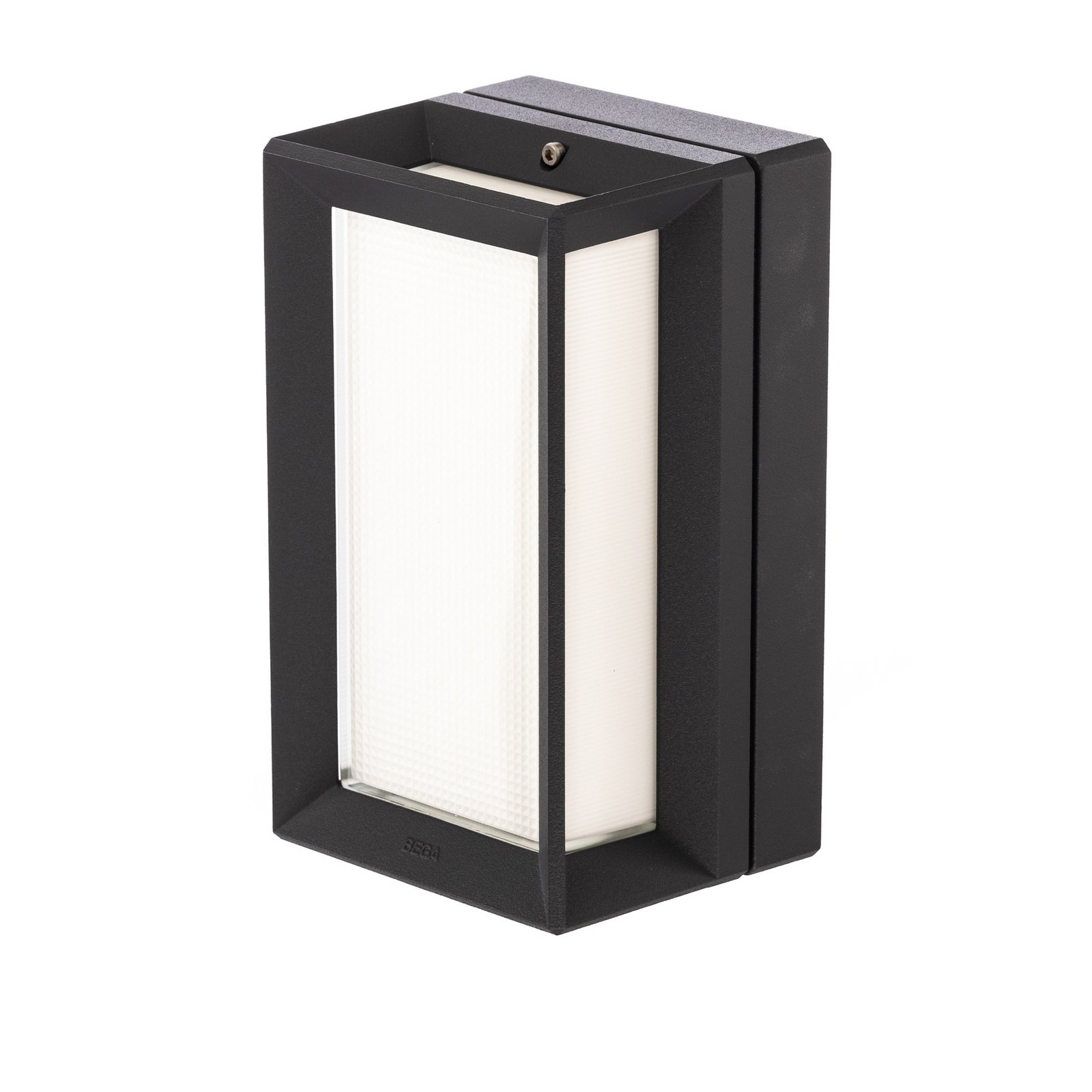 BEGA LED outdoor wall light 22750 K3, graphite, cast aluminium. Glass