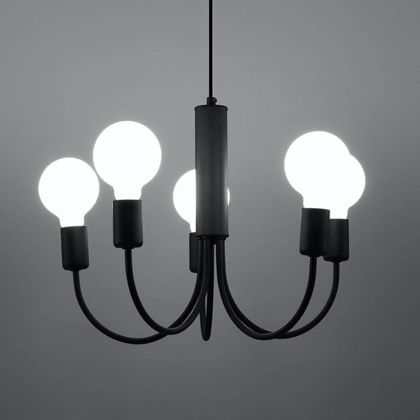 Euluna Pendant Light - Living / Dining Room - Hanging Light - dimmable - Modern - Black