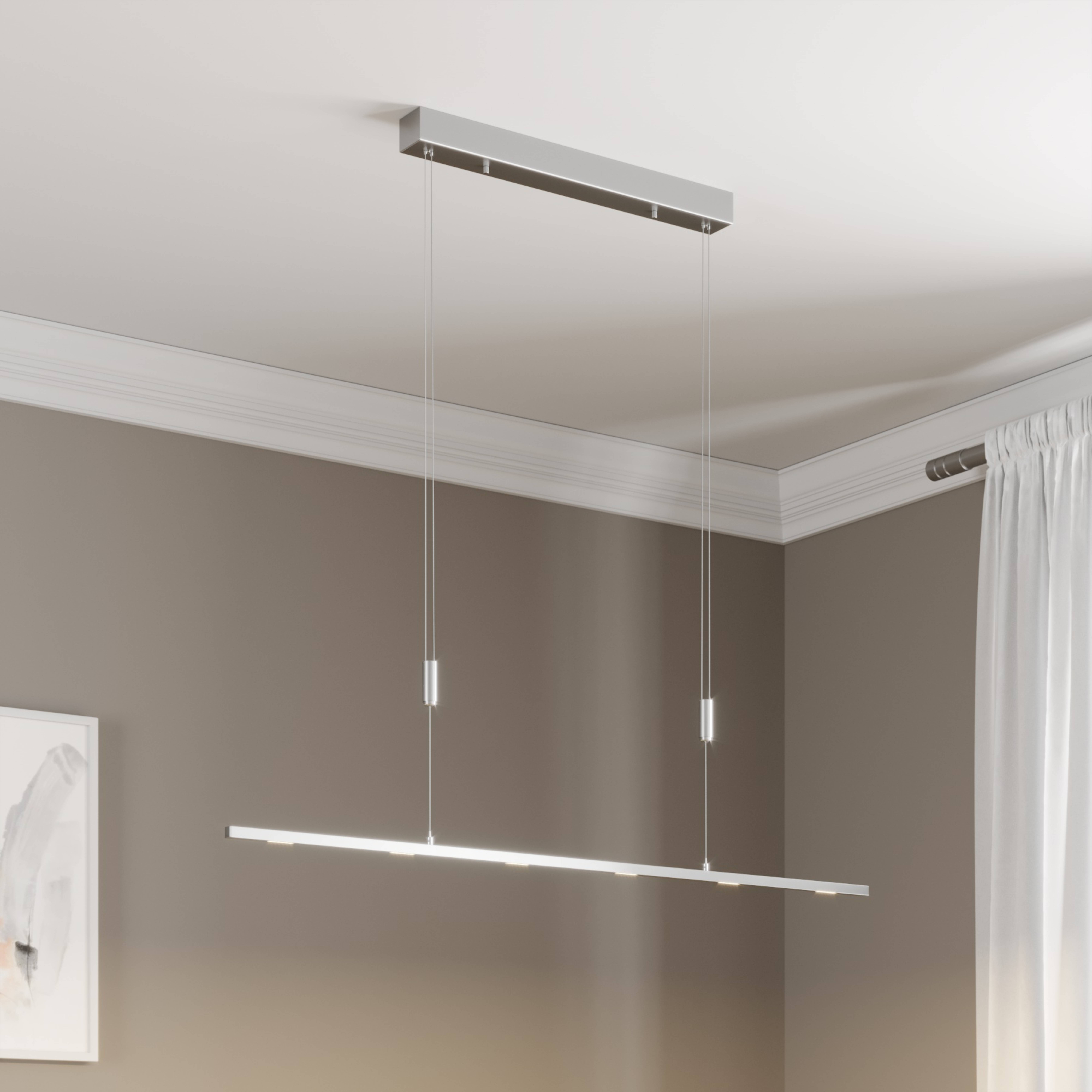Arnik Candeeiro suspenso LED para sala de jantar, regulável, 120 cm