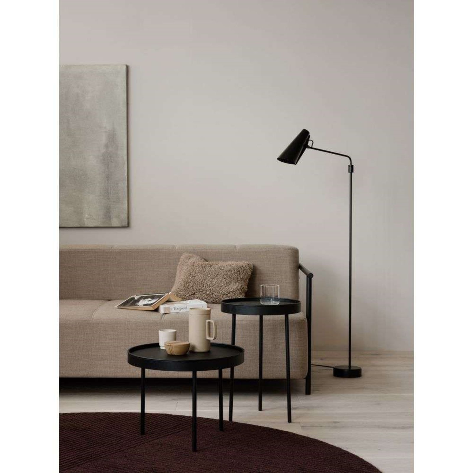 Birdy Stojaca Lampa Swing Black/Steel - Northern