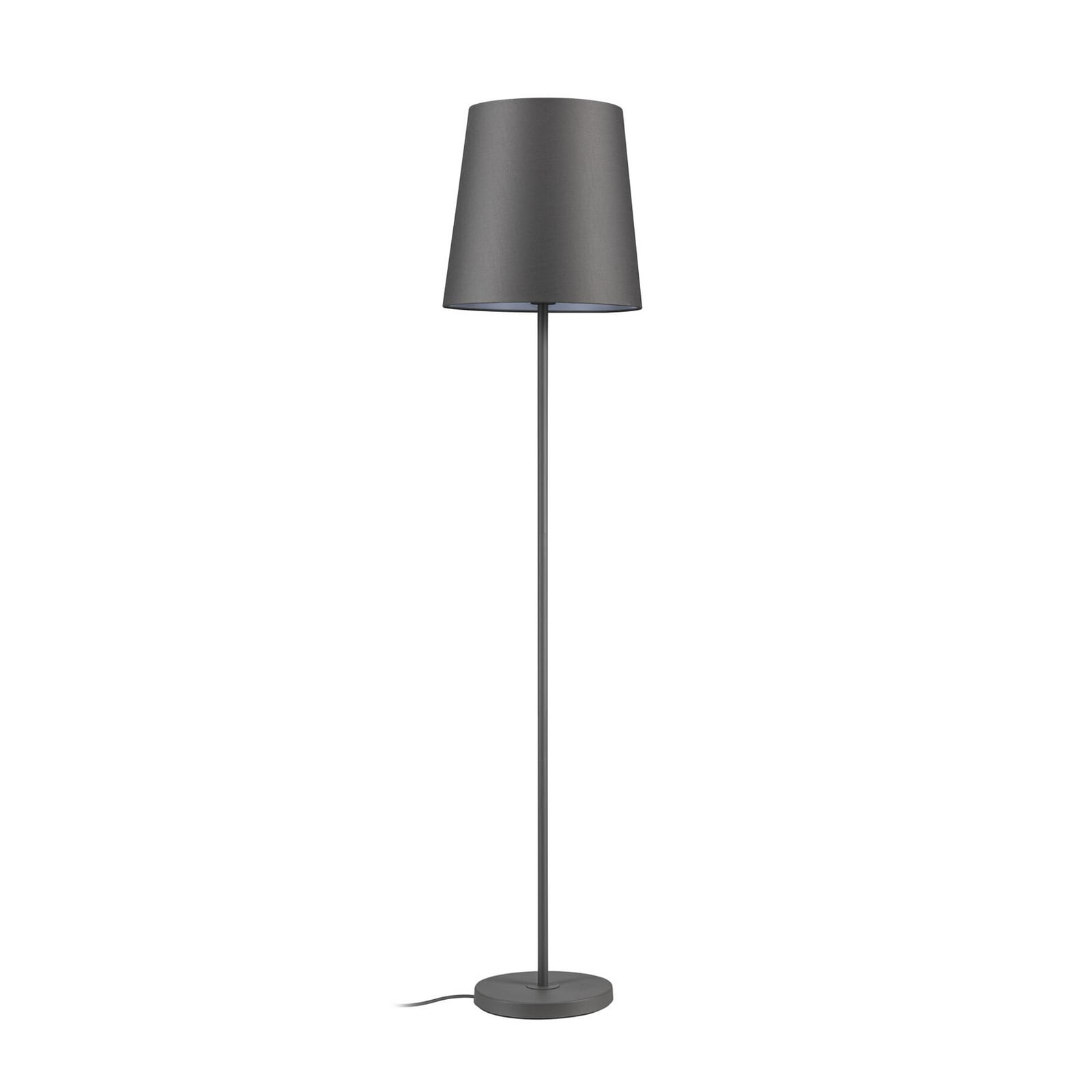Paulmann vloerlamp Stellan, grijs, hoogte 161 cm, stof/metaal